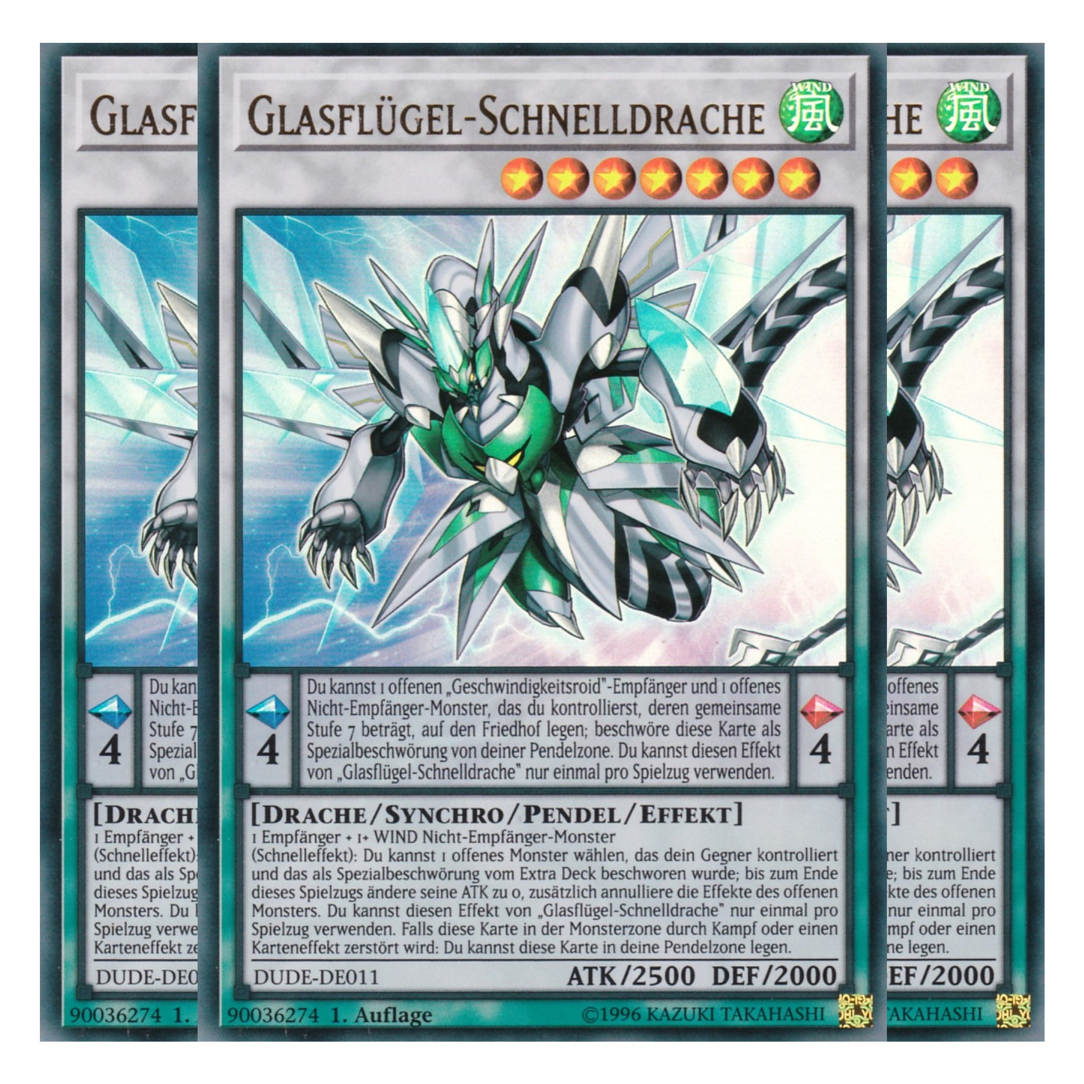 Glasflügel – Schnelldrache - DUDE-DE011 - Ultra Rare - Deutsch - 1. Auflage - Duel Devastator - Playset (3 Kopien)