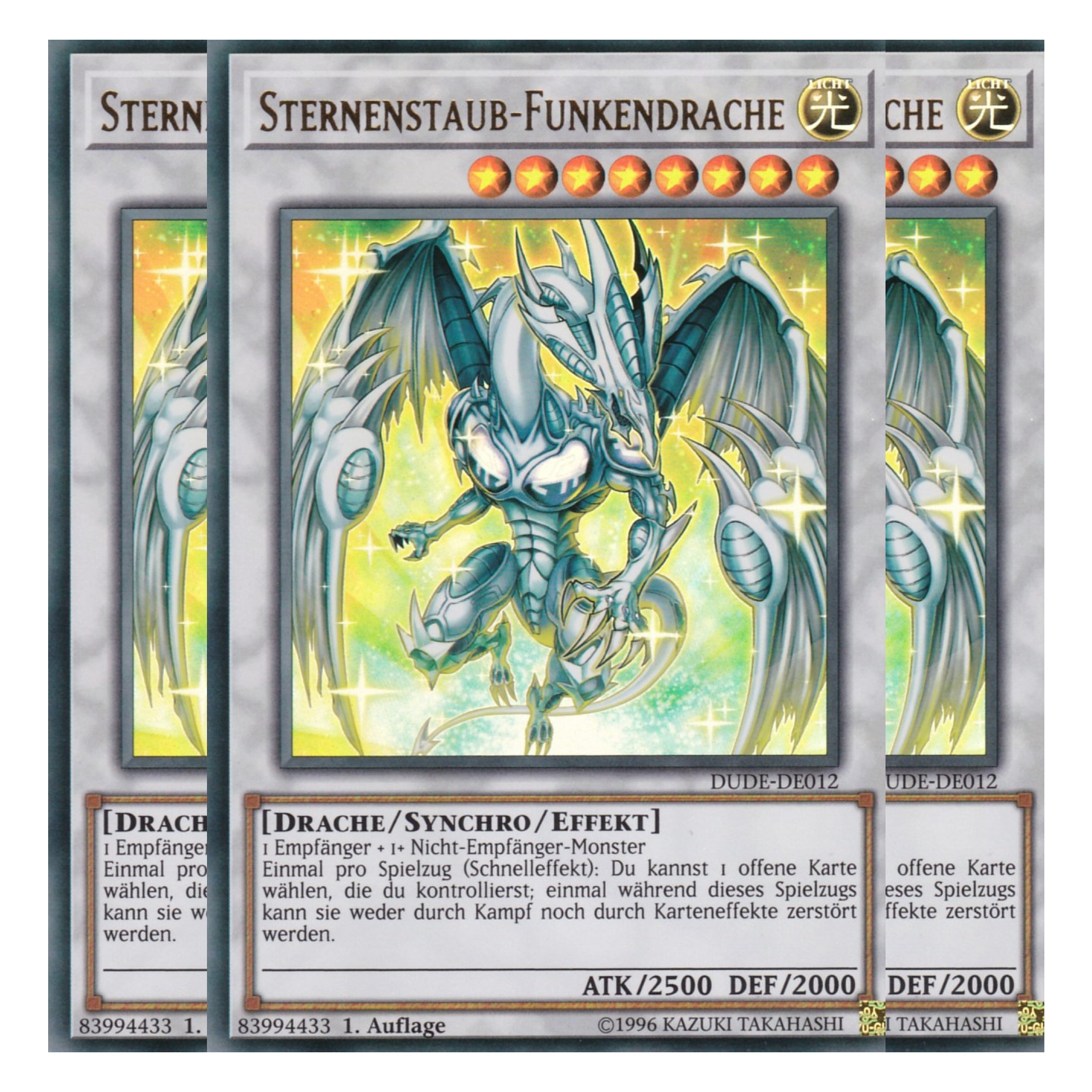 Sternenstaub-Funkendrache - DUDE-DE012 - Ultra Rare - Deutsch - 1. Auflage - Duel Devastator - Playset (3 Kopien)