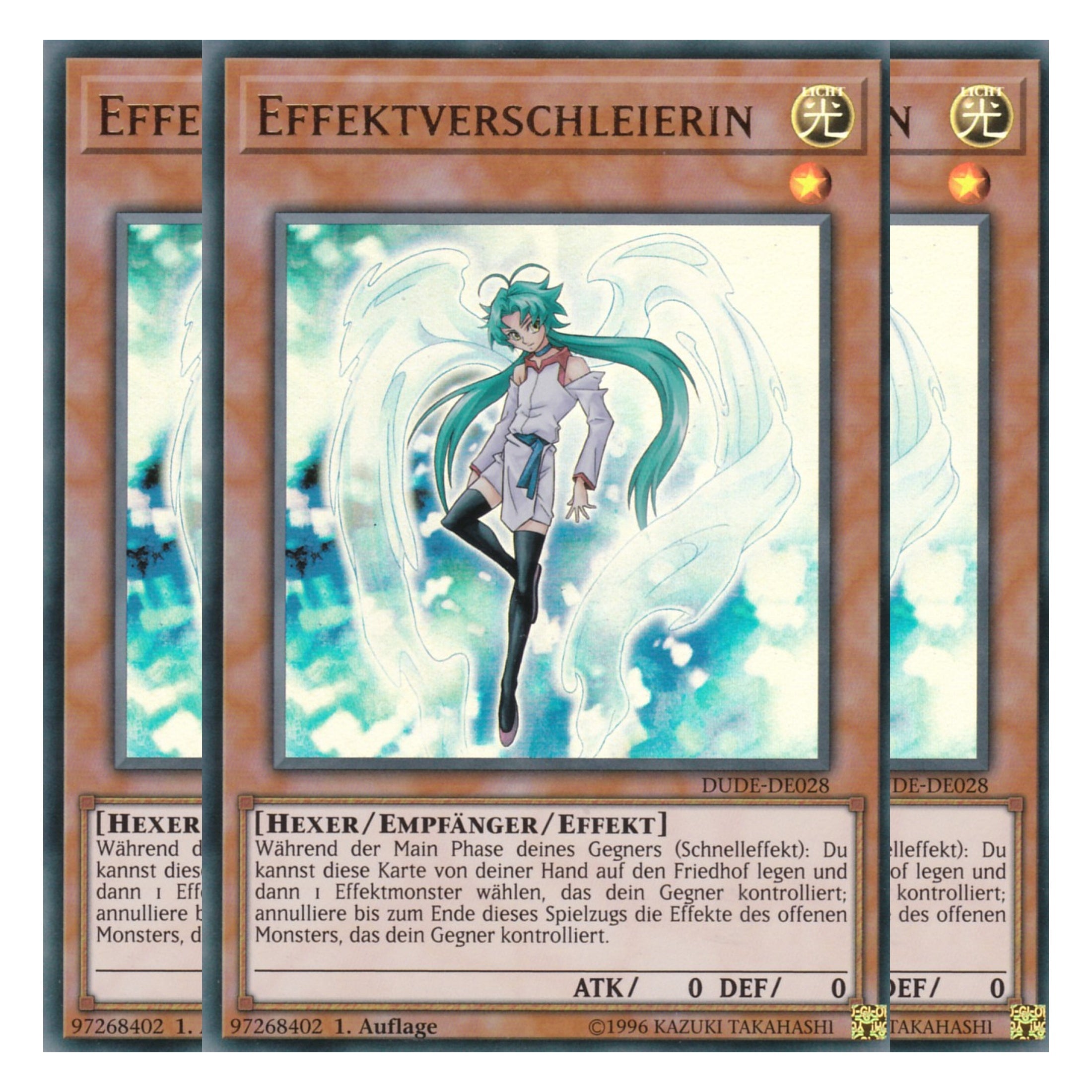 Effektverschleierin - DUDE-DE028 - Ultra Rare - Deutsch - 1. Auflage - Duel Devastator - Playset (3 Kopien)