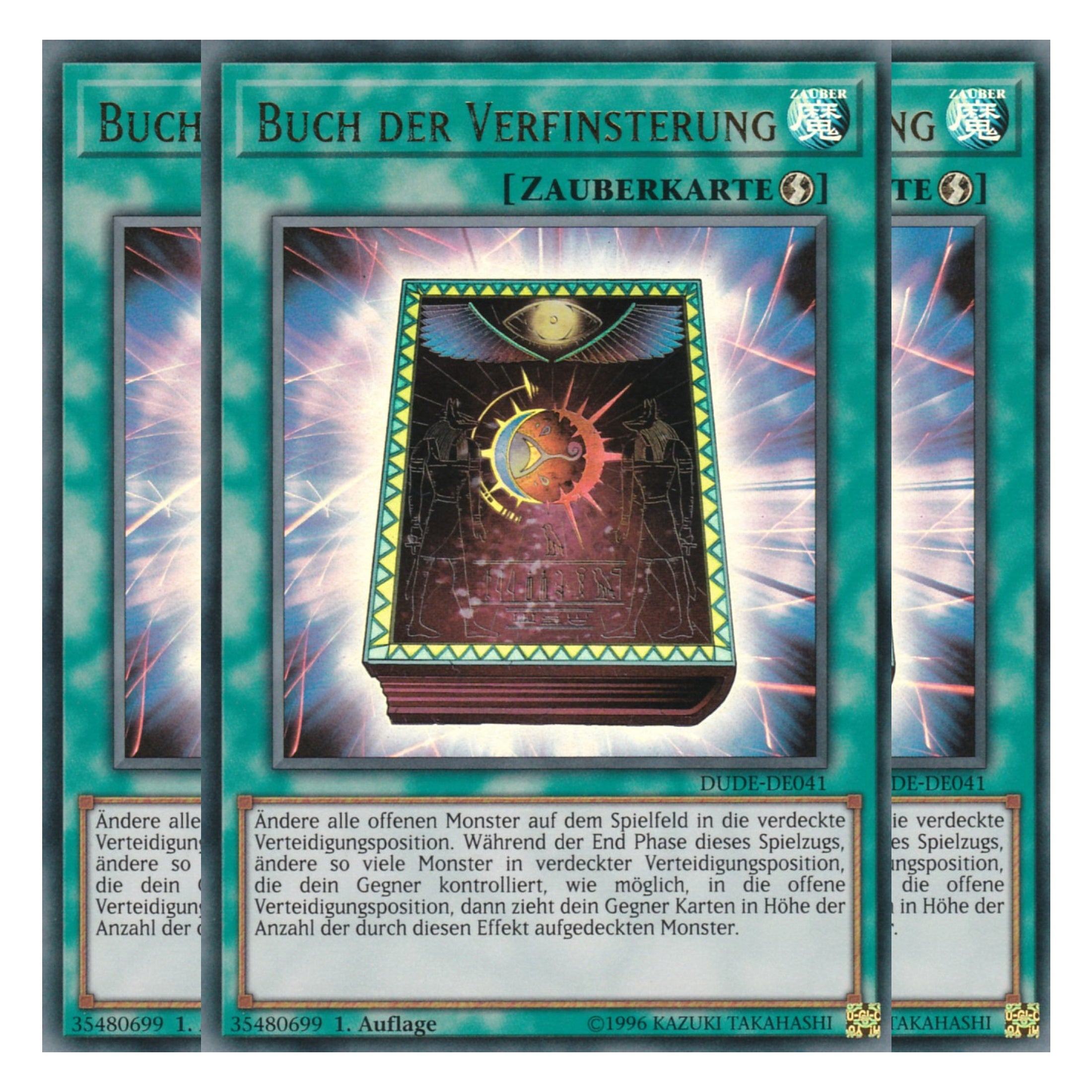 Buch der Verfinsterung - DUDE-DE041 - Ultra Rare - Deutsch - 1. Auflage - Duel Devastator - Playset (3 Kopien)