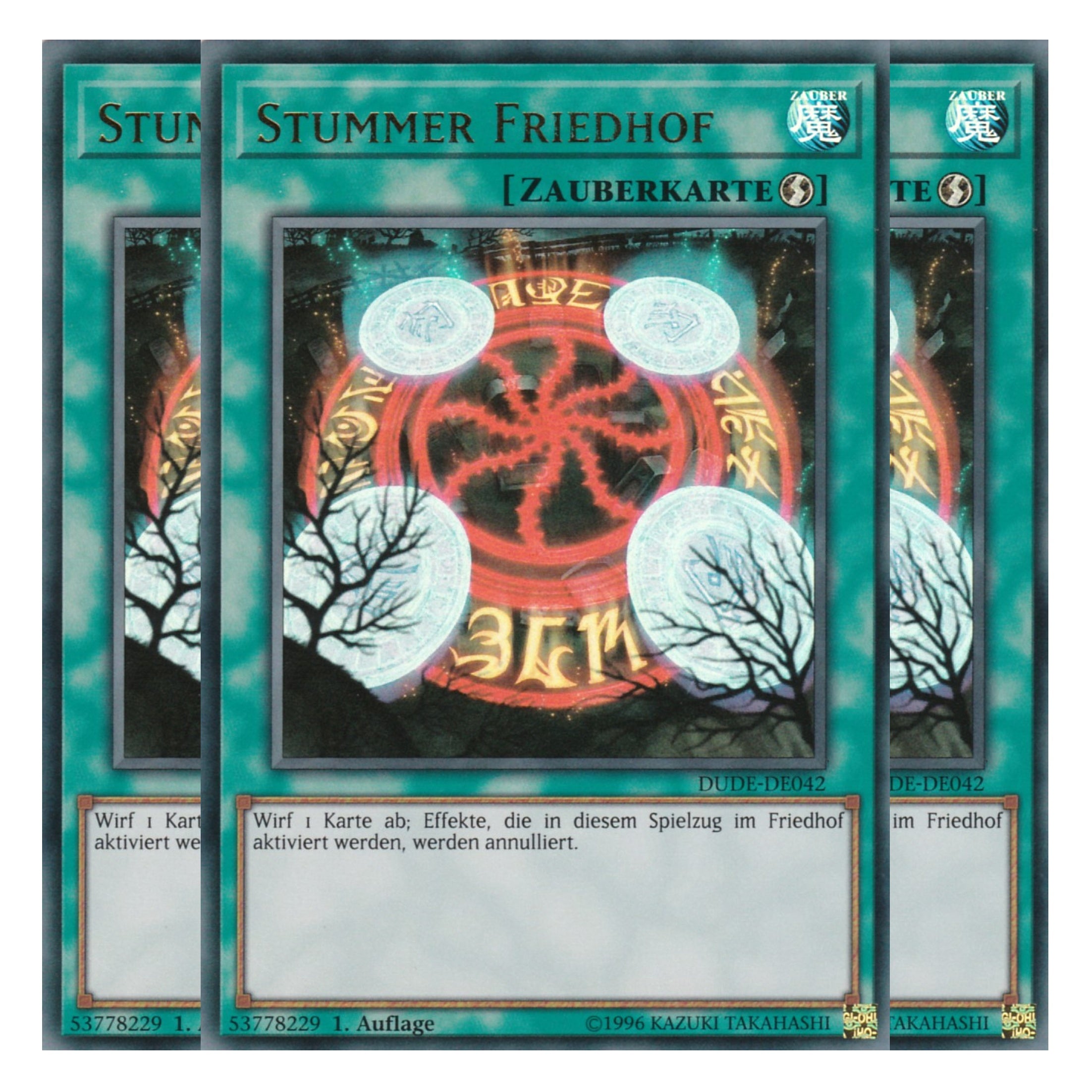 Stummer Friedhof - DUDE-DE042 - Ultra Rare - Deutsch - 1. Auflage - Duel Devastator - Playset (3 Kopien)