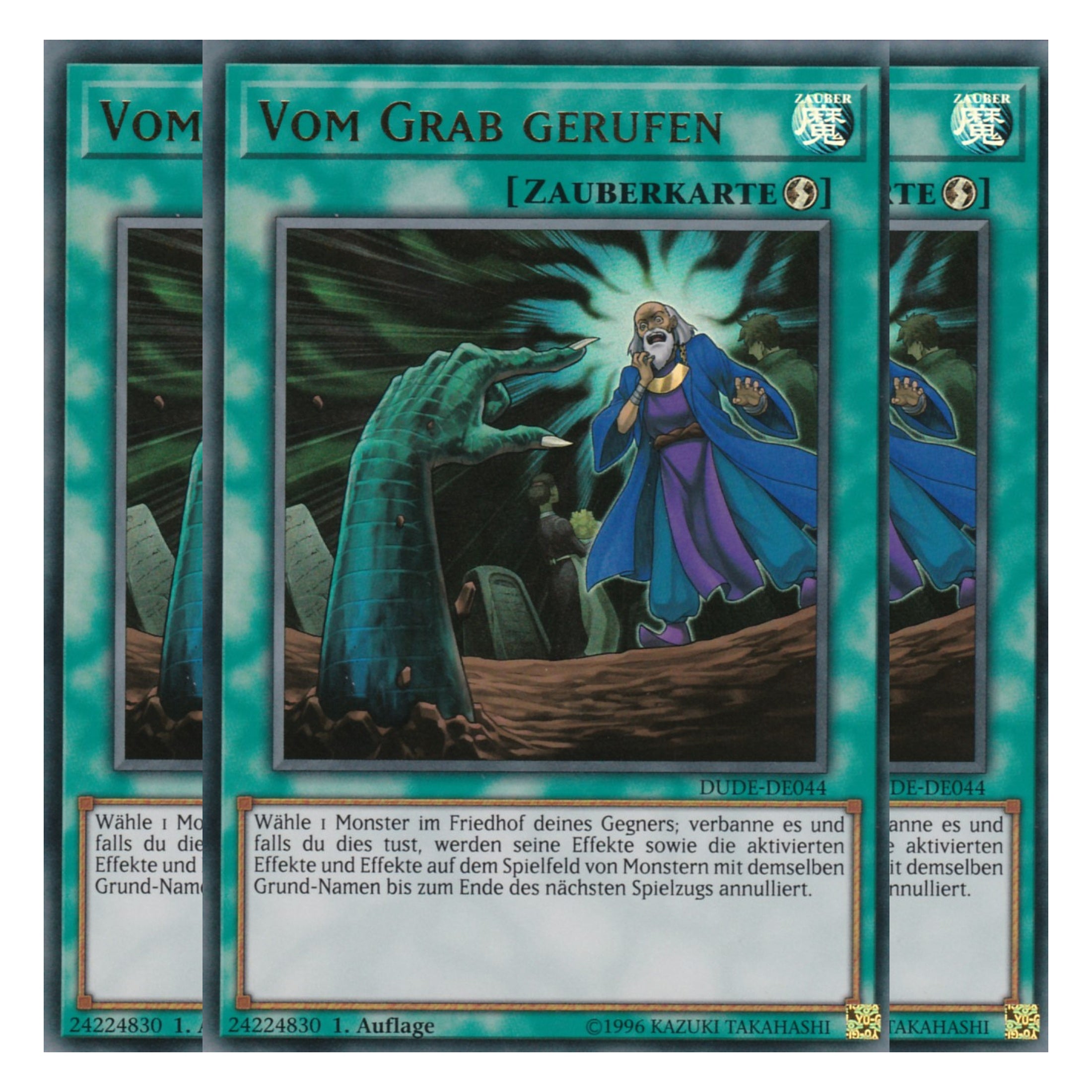 Vom Grab gerufen - DUDE-DE044 - Ultra Rare - Deutsch - 1. Auflage - Duel Devastator - Playset (3 Kopien)