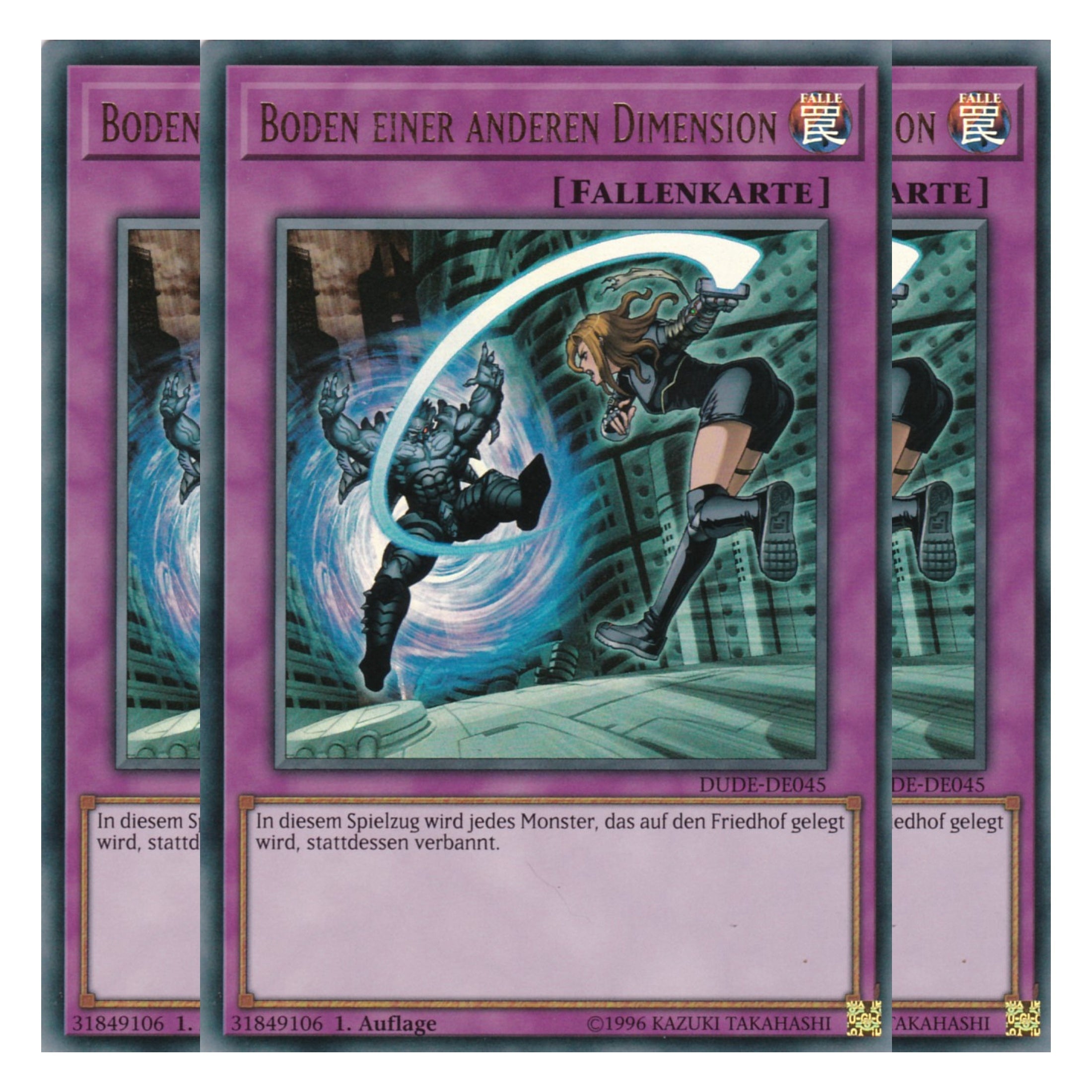 Boden einer anderen Dimension - DUDE-DE045 - Ultra Rare - Deutsch - 1. Auflage - Duel Devastator - Playset (3 Kopien)