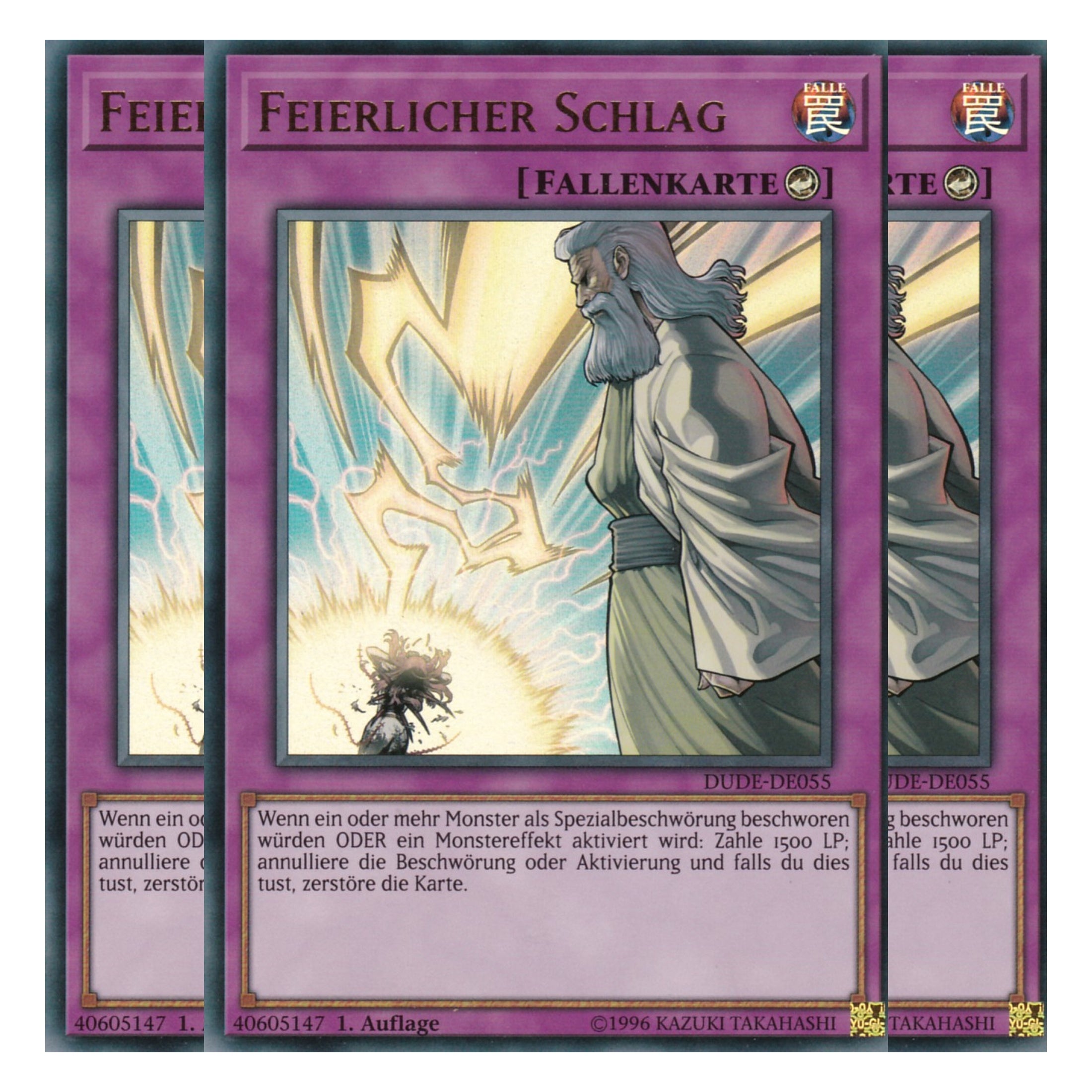 Feierlicher Schlag - DUDE-DE055 - Ultra Rare - Deutsch - 1. Auflage - Duel Devastator - Playset (3 Kopien)
