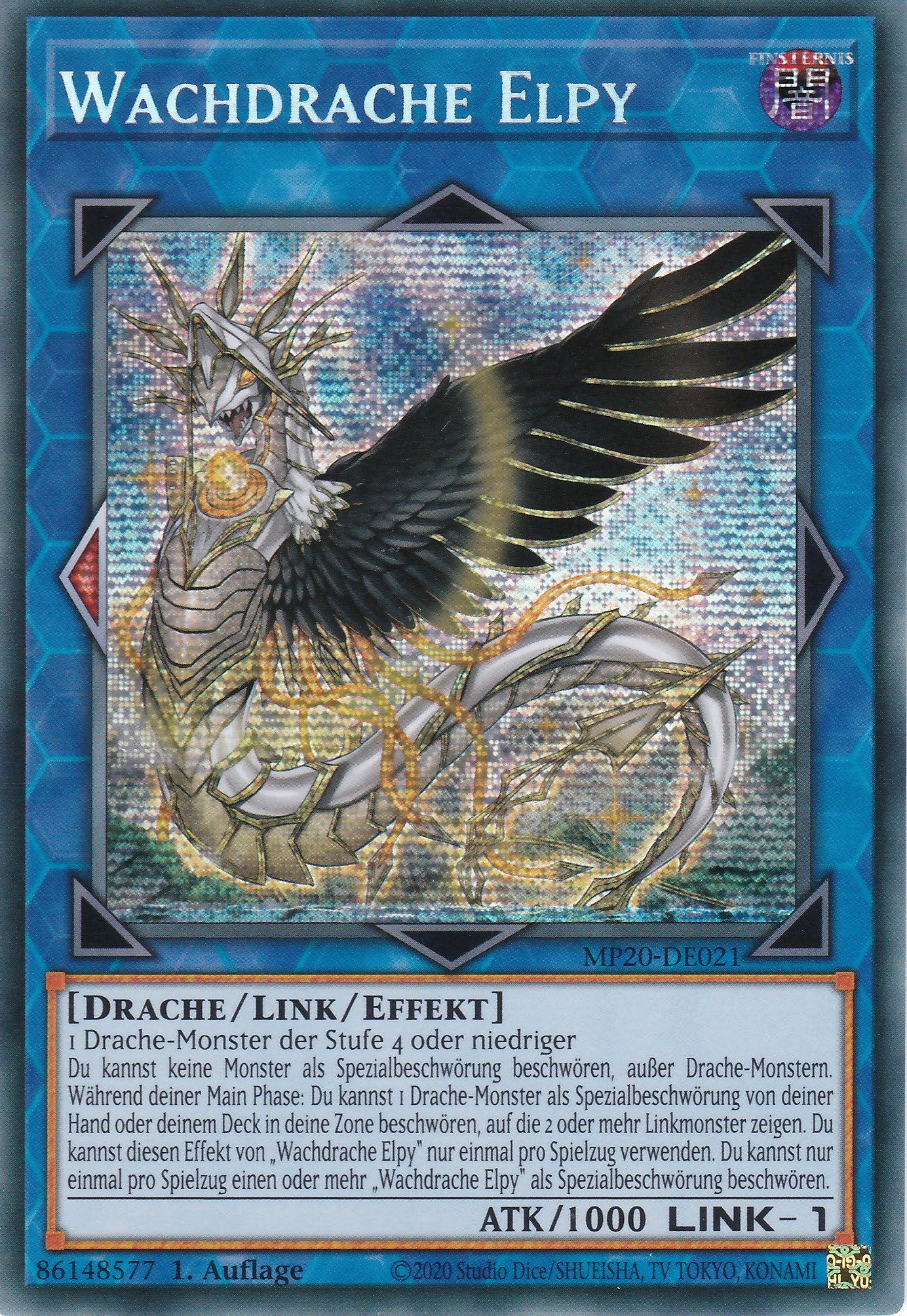 Wachdrache Elpy - MP20-DE021 - Prismatic Secret Rare - Deutsch - 1. Auflage - 2040 Tin of Lost Memories Mega Pack