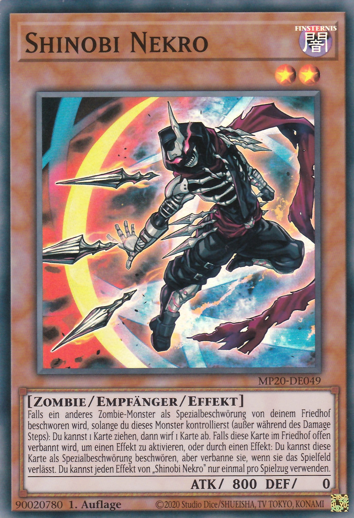 Shinobi Nekro - MP20-DE049 - Super Rare - Deutsch - 1. Auflage - 2068 Tin of Lost Memories Mega Pack