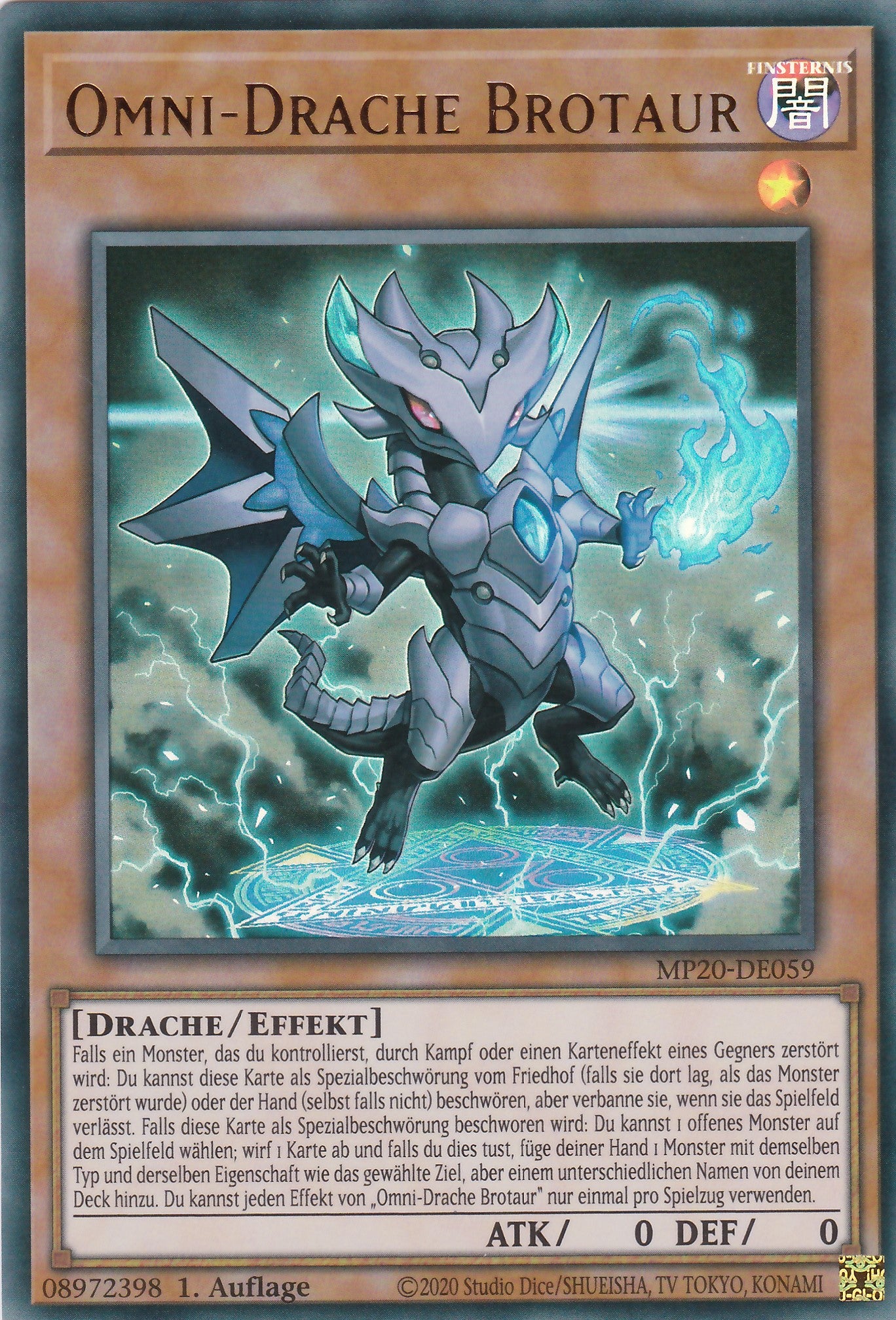 Omni-Drache Brotaur - MP20-DE059 - Ultra Rare - Deutsch - 1. Auflage - 2078 Tin of Lost Memories Mega Pack