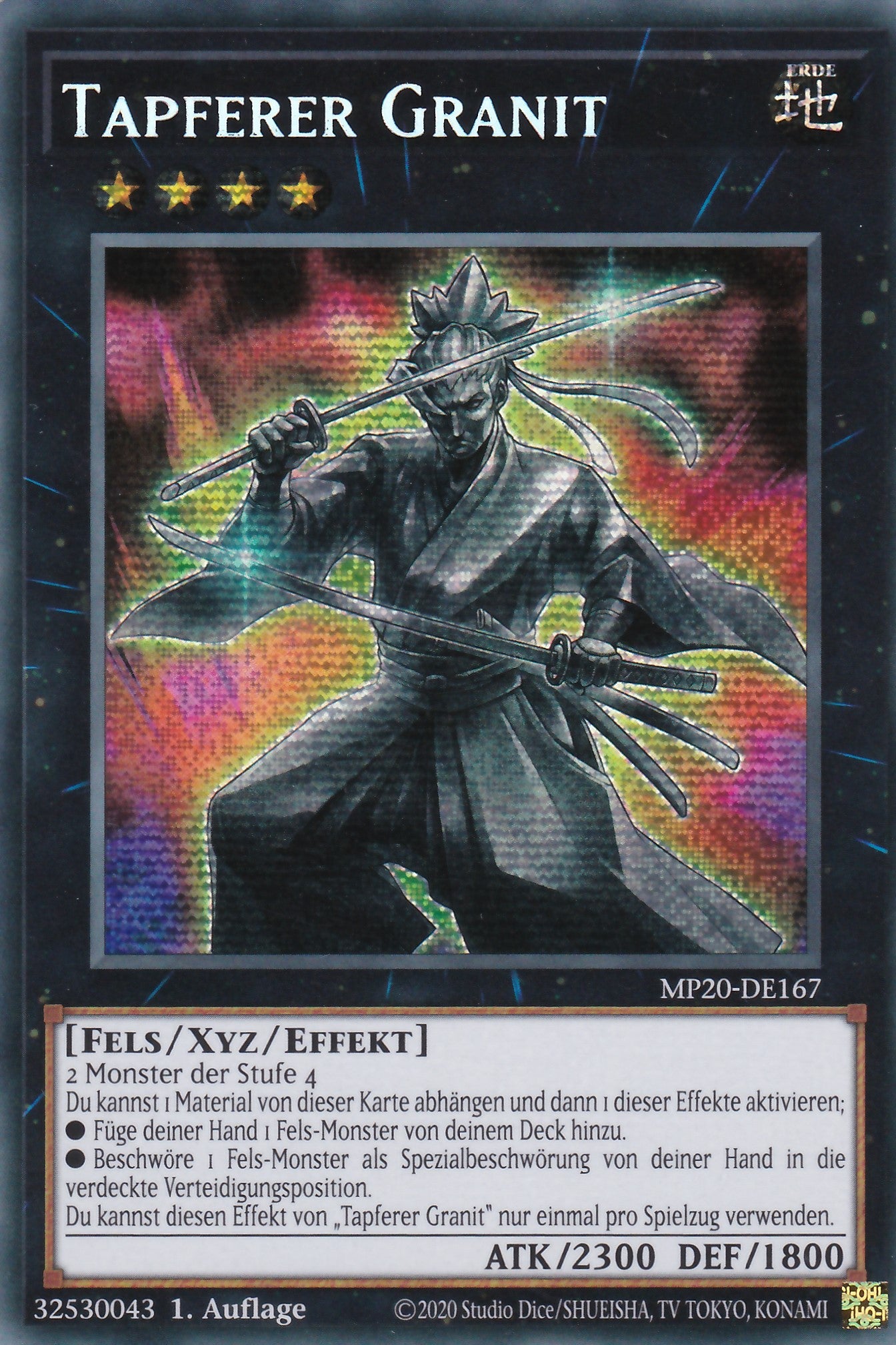 Tapferer Granit - MP20-DE167 - Prismatic Secret Rare - Deutsch - 1. Auflage - 2186 Tin of Lost Memories Mega Pack