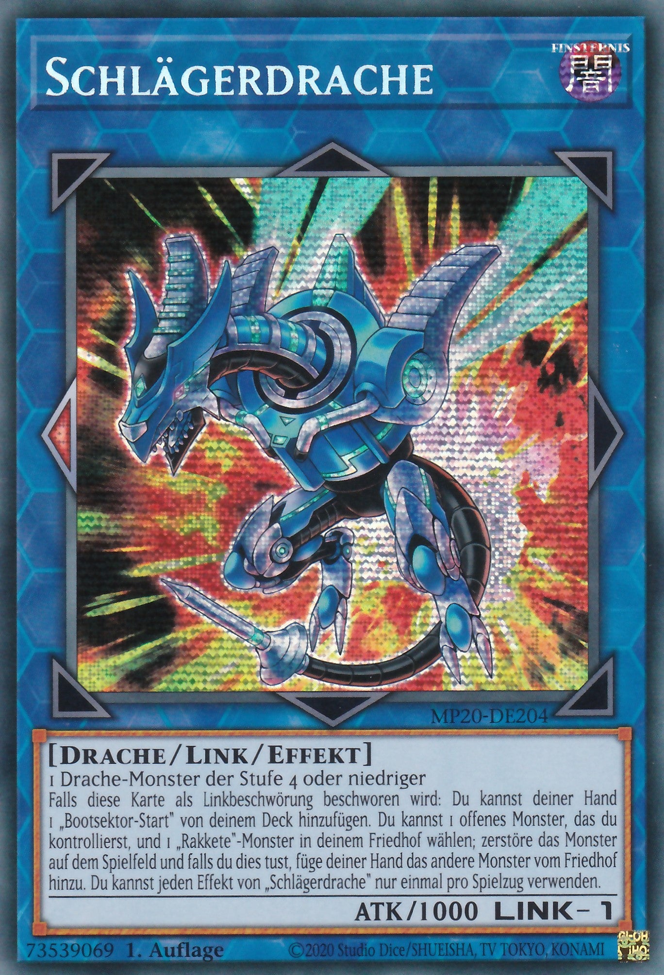 Schlägerdrache - MP20-DE204 - Prismatic Secret Rare - Deutsch - 1. Auflage - 2223 Tin of Lost Memories Mega Pack
