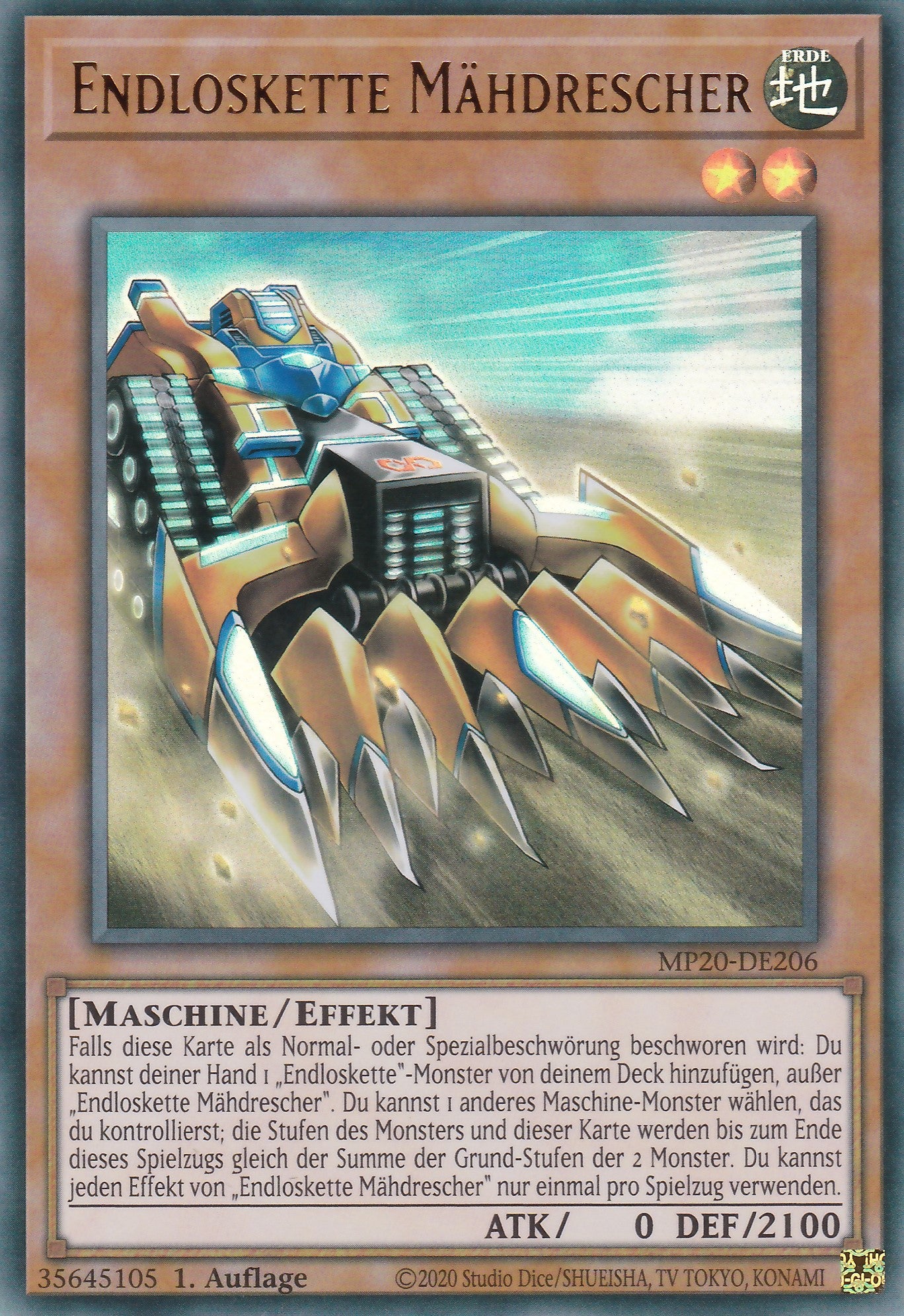 Endloskette Mähdrescher - MP20-DE206 - Ultra Rare - Deutsch - 1. Auflage - 2225 Tin of Lost Memories Mega Pack