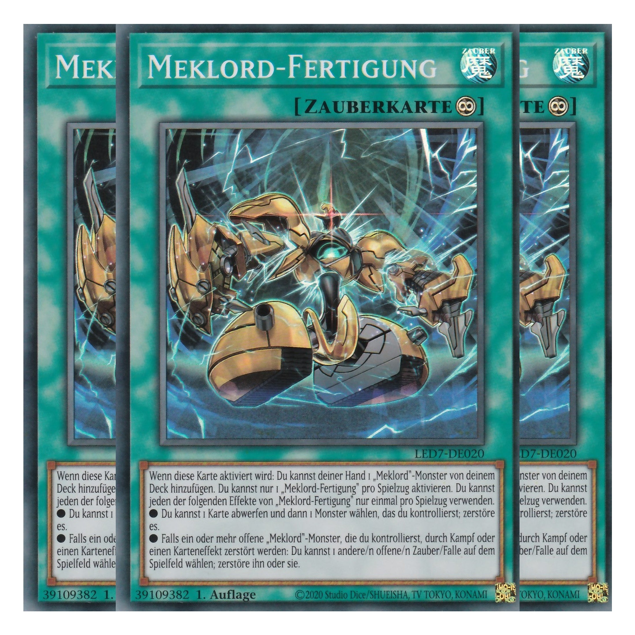 Meklord-Fertigung - LED7-DE020 - Super Rare - Deutsch - Unlimitiert - Legendary Duelists: Rage of Ra - Playset (3 Kopien)