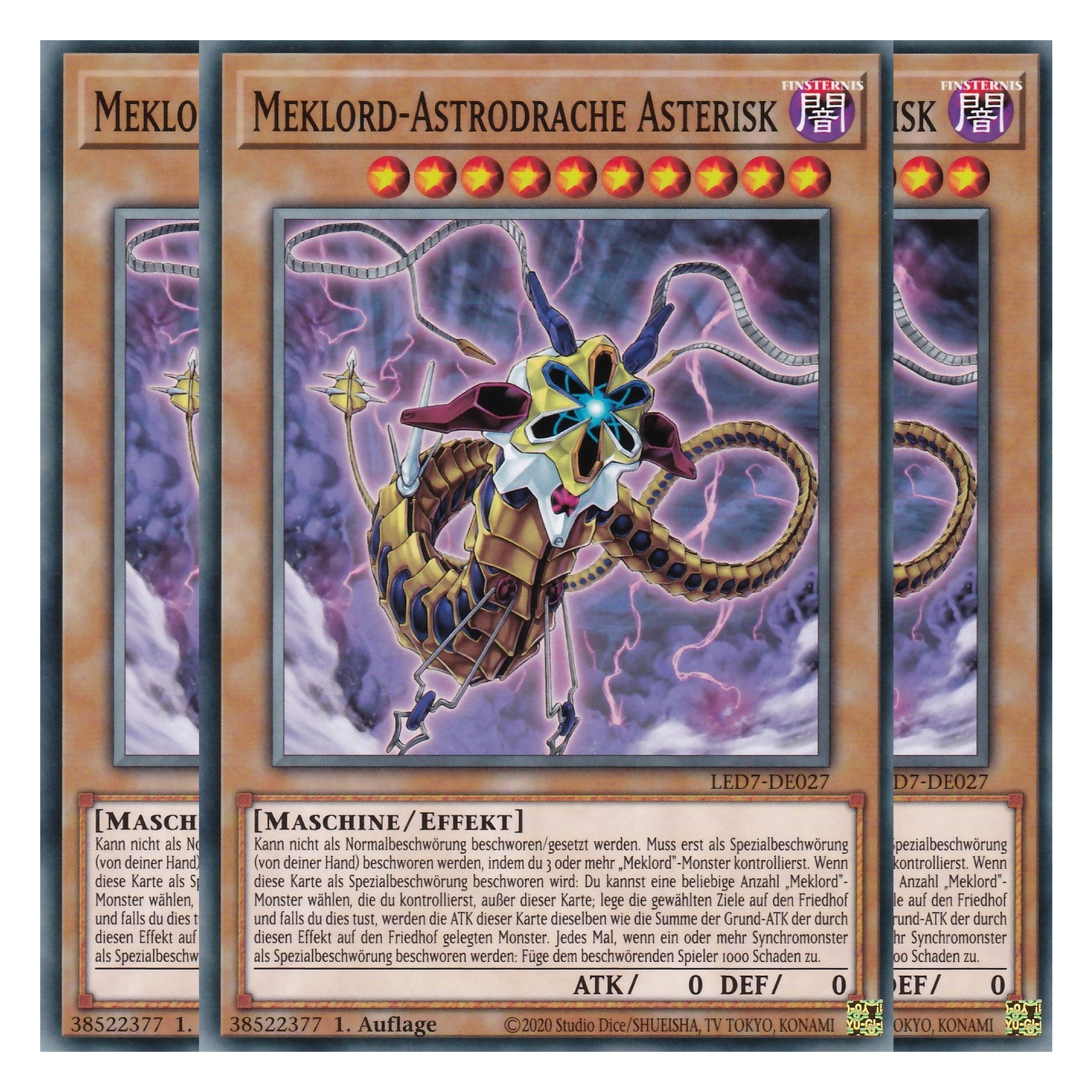 Meklord-Astrodrache Asterisk - LED7-DE027 - Common - Deutsch - Unlimitiert - Legendary Duelists: Rage of Ra - Playset (3 Kopien)
