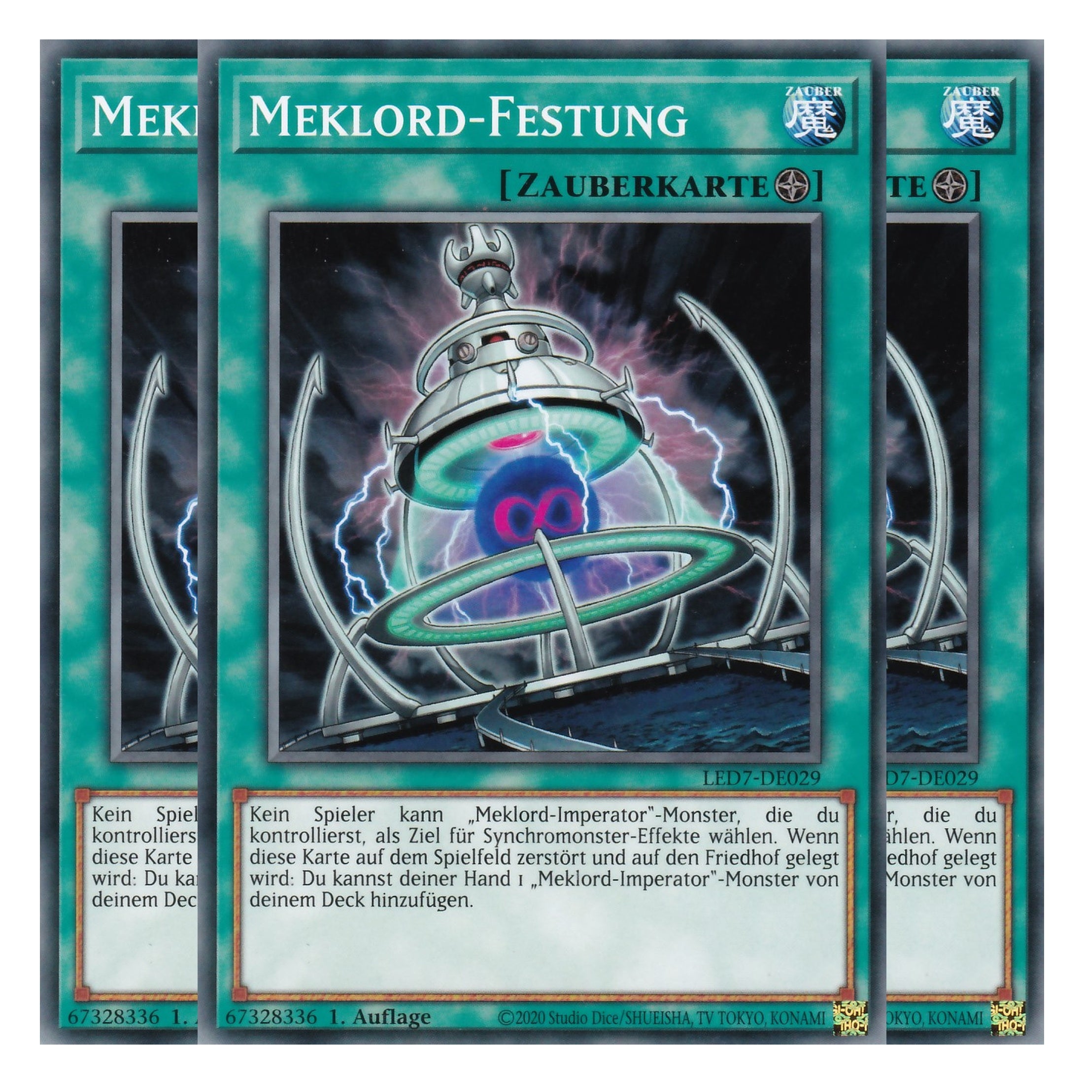 Meklord-Festung - LED7-DE029 - Common - Deutsch - Unlimitiert - Legendary Duelists: Rage of Ra - Playset (3 Kopien)