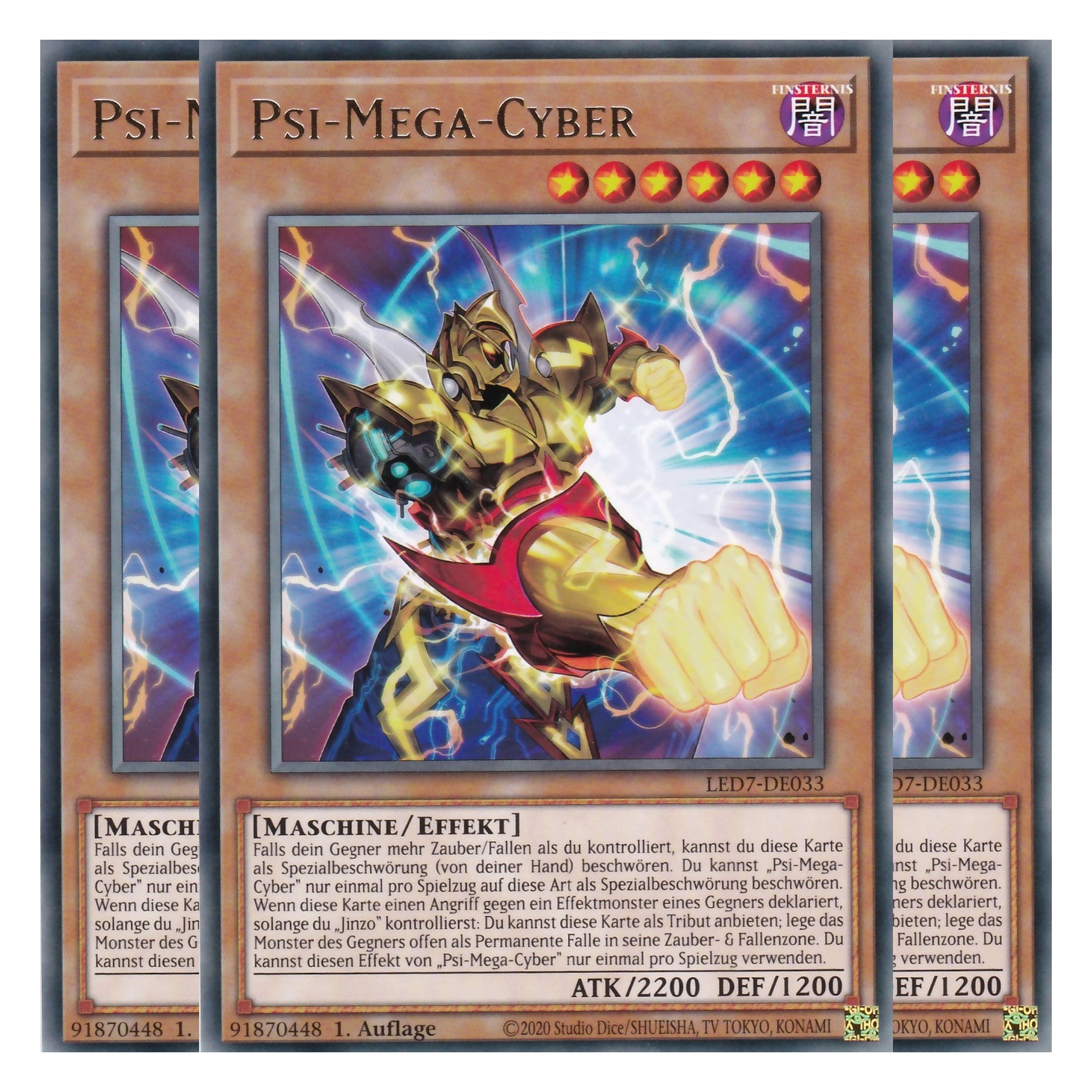 Psi-Mega-Cyber - LED7-DE033 - Rare - Deutsch - Unlimitiert - Legendary Duelists: Rage of Ra - Playset (3 Kopien)
