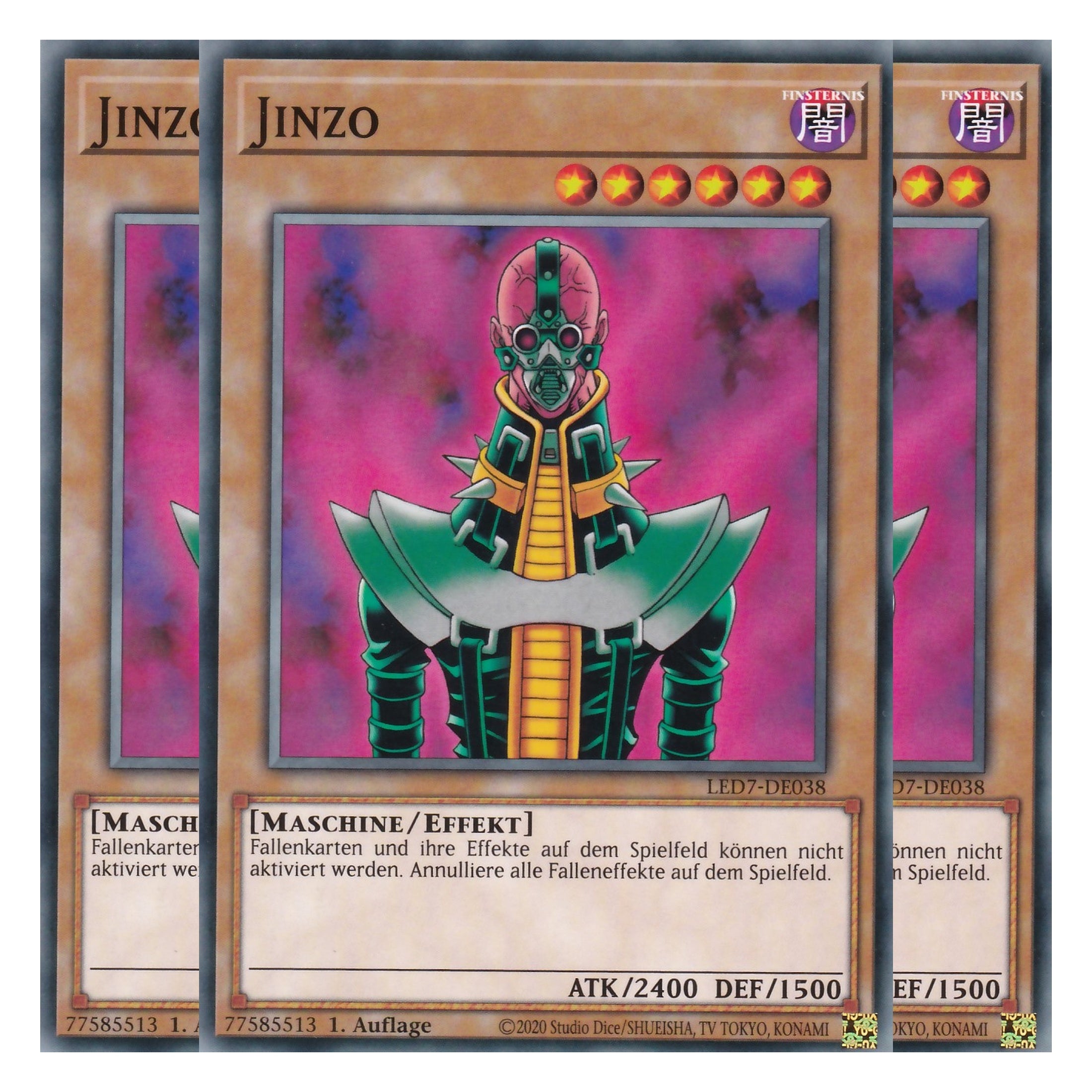 Jinzo - LED7-DE038 - Common - Deutsch - Unlimitiert - Legendary Duelists: Rage of Ra - Playset (3 Kopien)