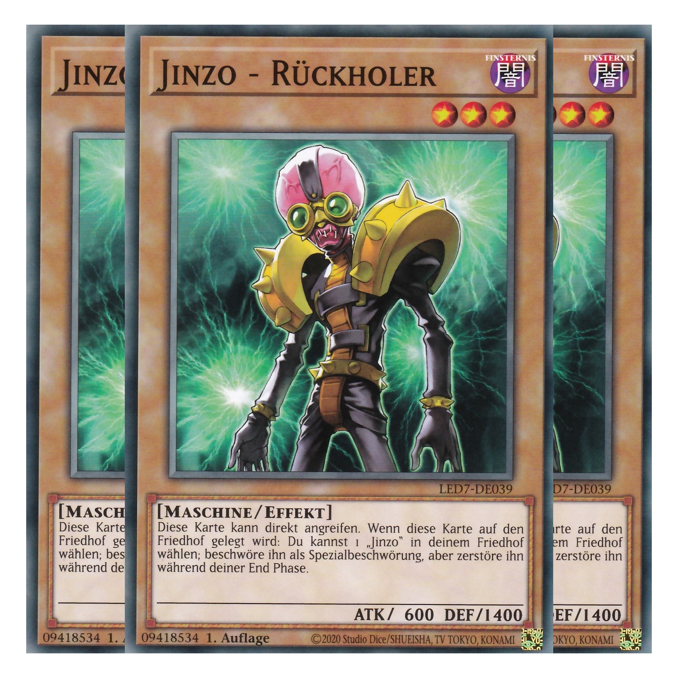 Jinzo - Rückholer - LED7-DE039 - Common - Deutsch - Unlimitiert - Legendary Duelists: Rage of Ra - Playset (3 Kopien)