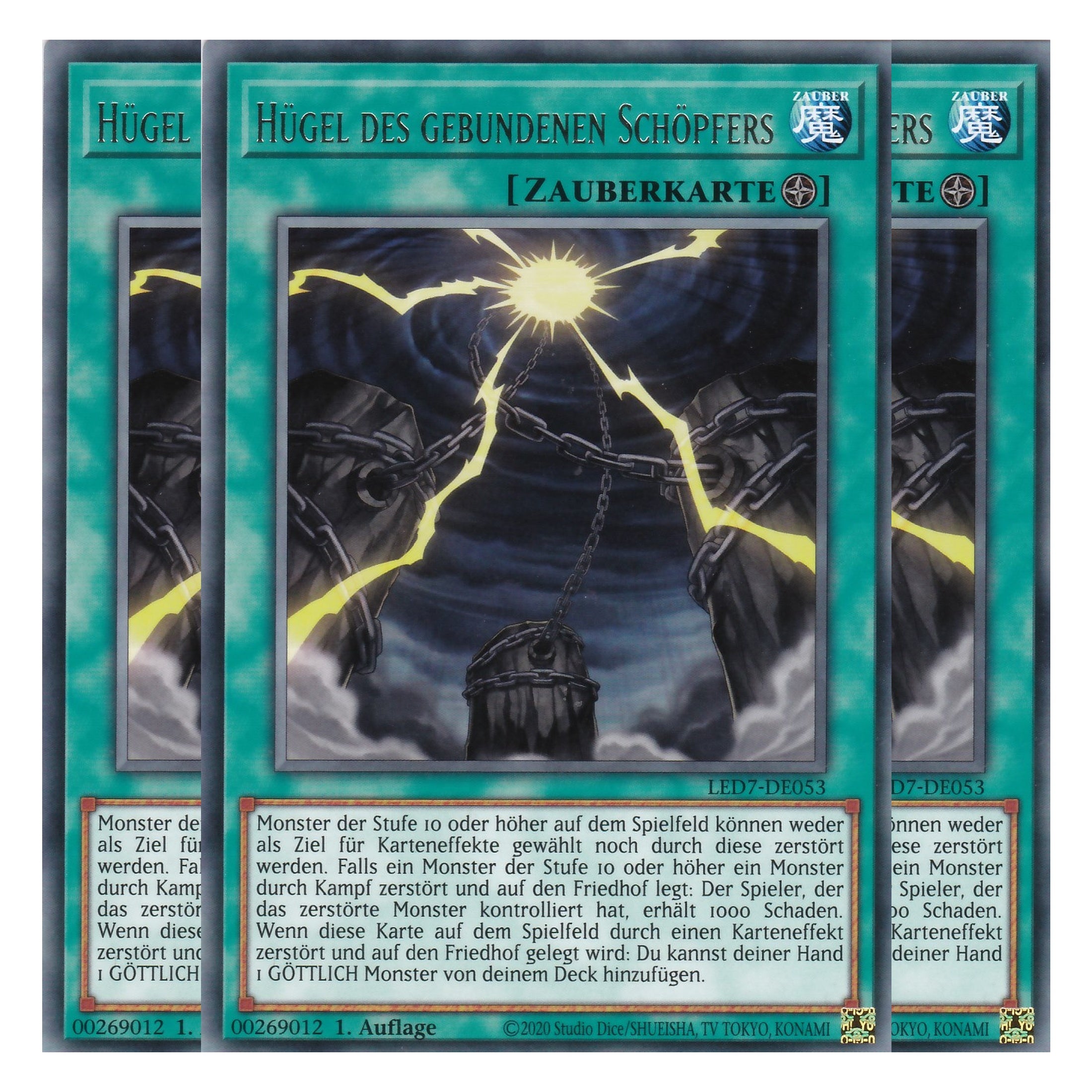 Hügel des gebundenen Schöpfers - LED7-DE053 - Rare - Deutsch - Unlimitiert - Legendary Duelists: Rage of Ra - Playset (3 Kopien)