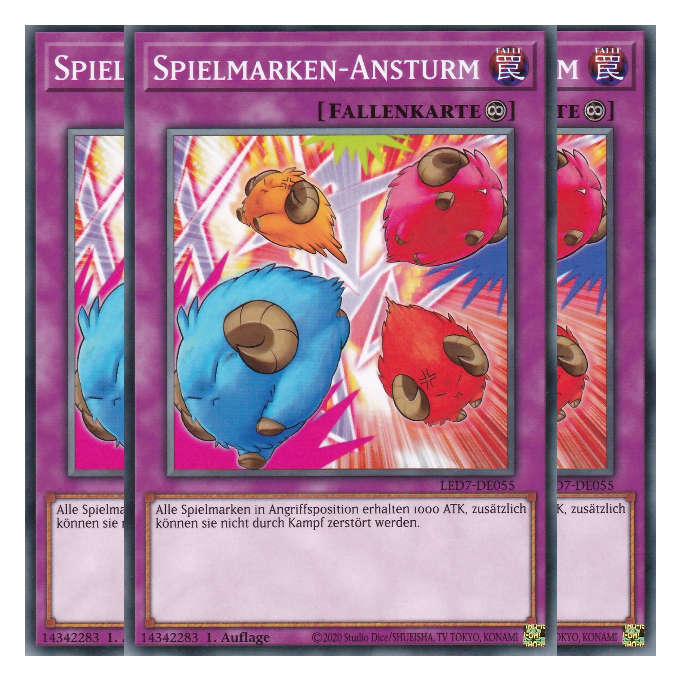 Spielmarken-Ansturm - LED7-DE055 - Common - Deutsch - Unlimitiert - Legendary Duelists: Rage of Ra - Playset (3 Kopien)
