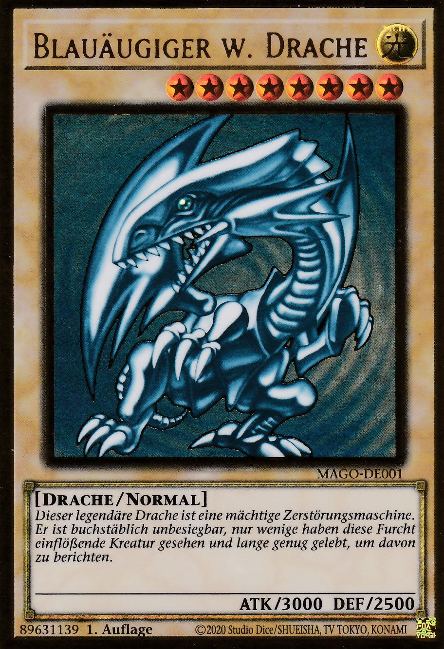 Blauäugiger w. Drache - MAGO-DE001 - Premium Gold Rare - Deutsch - 2. Auflage - Maximum Gold