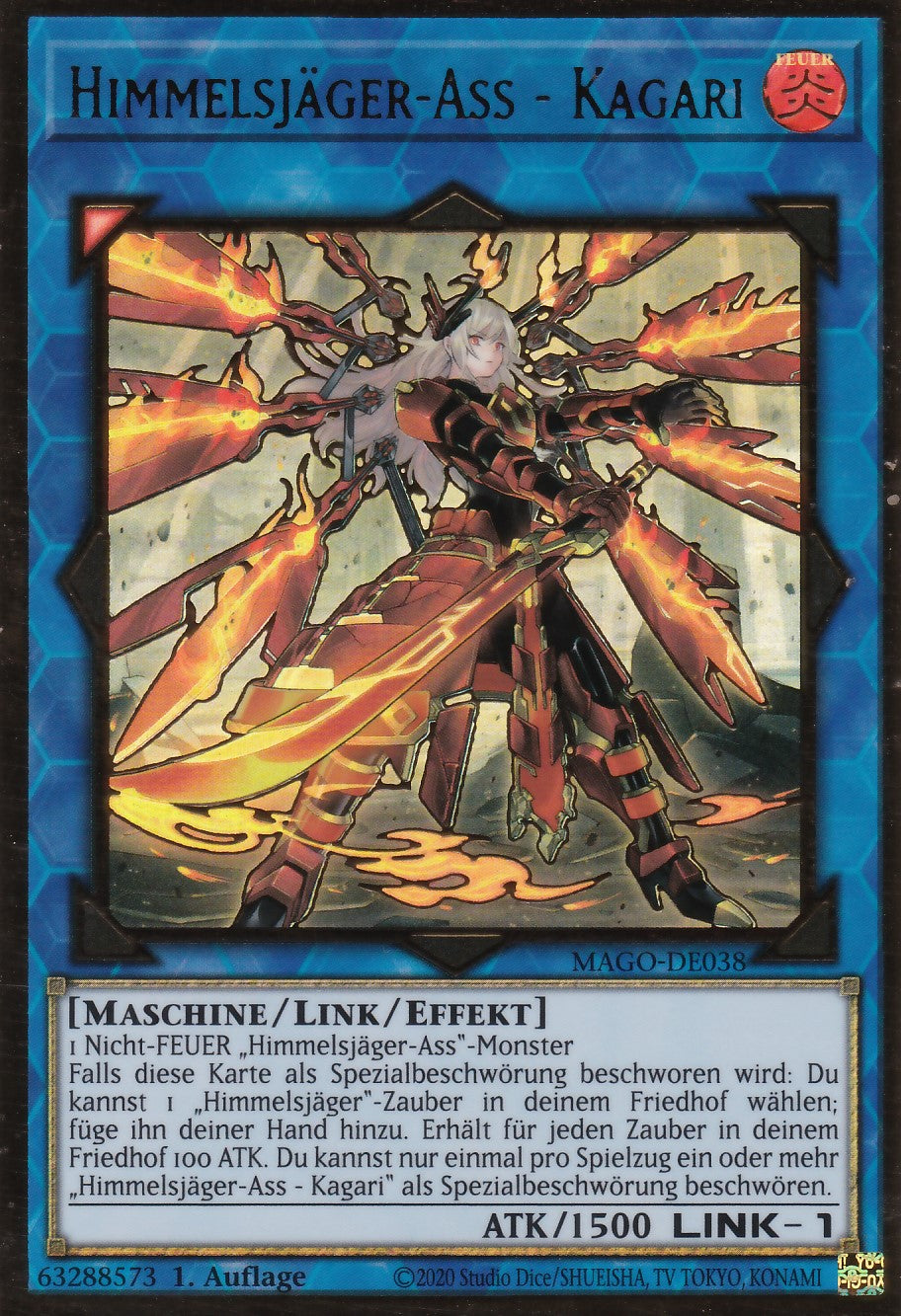 Himmelsjäger-Ass - Kagari (V.1 - Gold Rare) - MAGO-DE038 - Premium Gold Rare - Deutsch - 2. Auflage - Maximum Gold