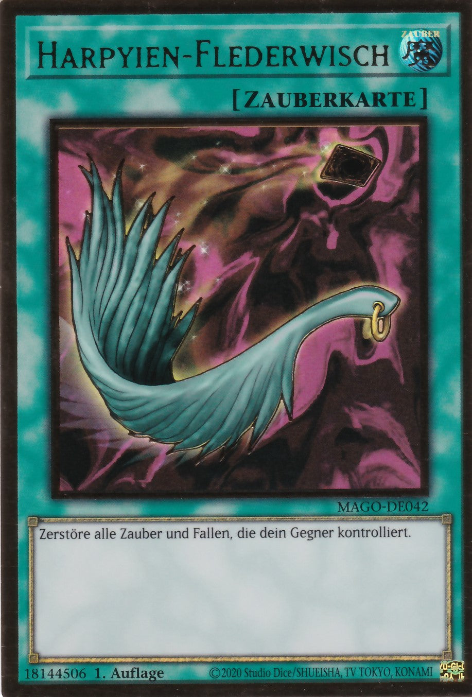 Harpyien-Flederwisch (V.1 - Gold Rare) - MAGO-DE042 - Premium Gold Rare - Deutsch - 2. Auflage - Maximum Gold