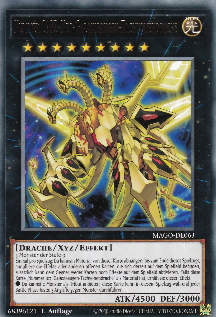 Nummer C107: Neo-Galaxieaugen-Tachyonendrache - MAGO-DE063 - Rare - Deutsch - 2. Auflage - Maximum Gold