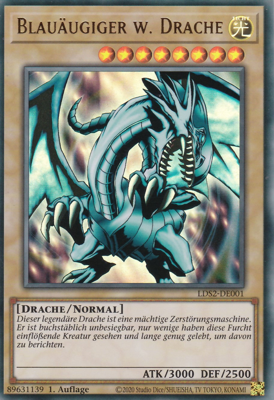 Blauäugiger w. Drache - LDS2-DE001 - Ultra Rare - Deutsch - 1. Auflage - Legendary Duelists: Season 2