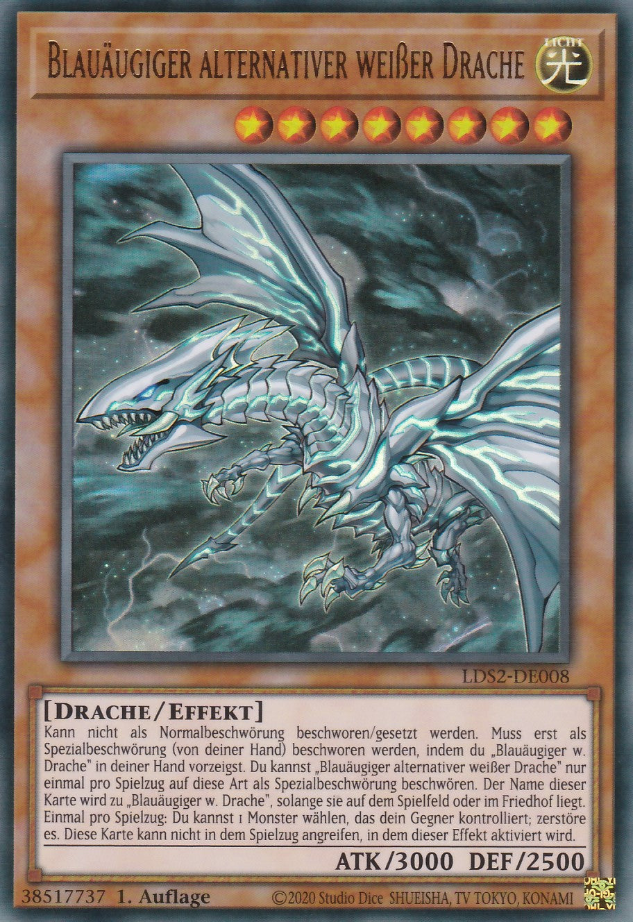 Blauäugiger alternativer weißer Drache - LDS2-DE008 - Ultra Rare - Deutsch - 1. Auflage - Legendary Duelists: Season 2