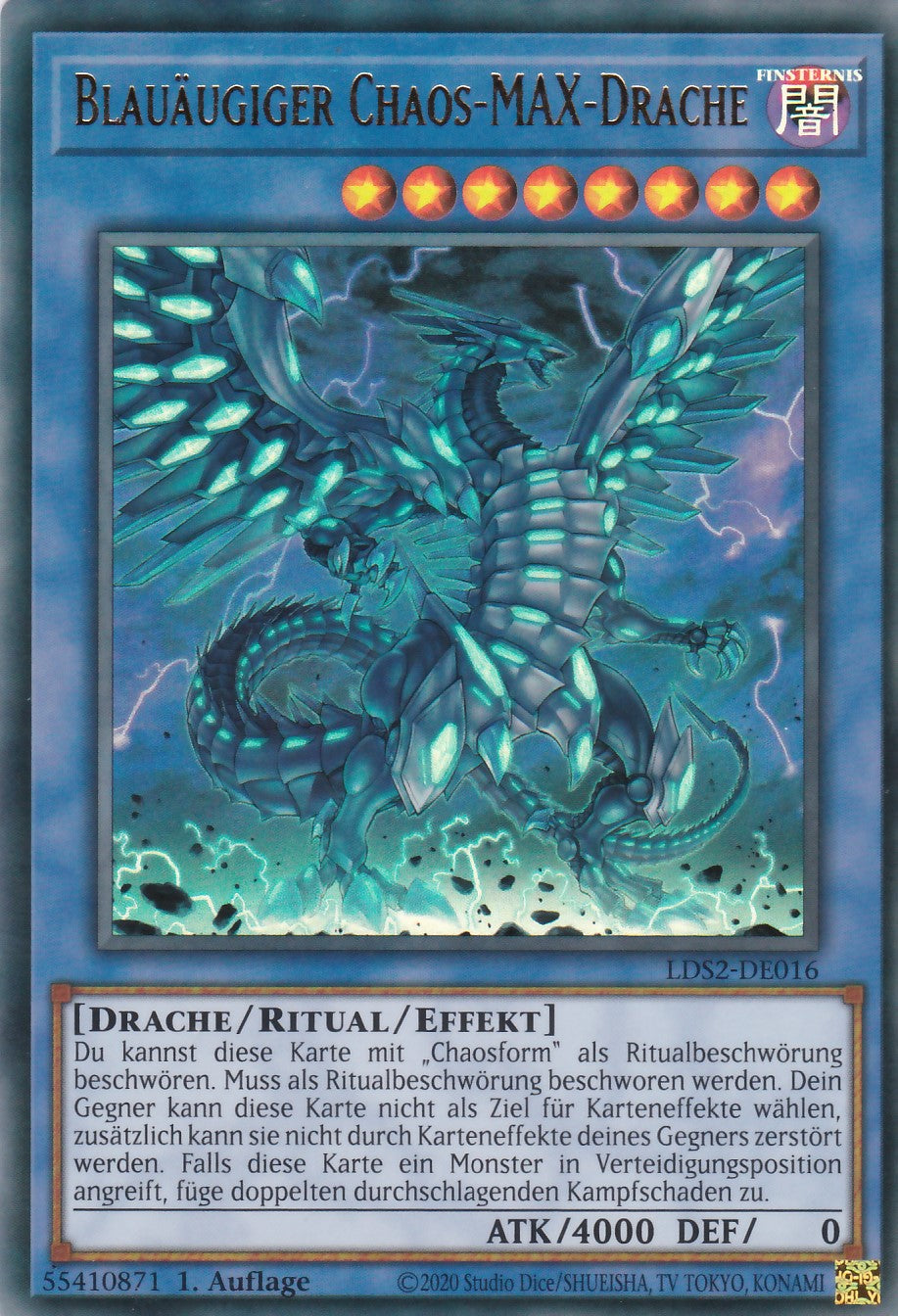 Blauäugiger Chaos-MAX-Drache - LDS2-DE016 - Ultra Rare - Deutsch - 1. Auflage - Legendary Duelists: Season 2