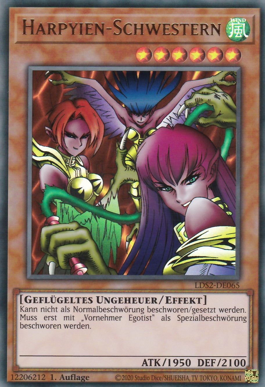 Harpyien-Schwestern - LDS2-DE065 - Ultra Rare - Deutsch - 1. Auflage - Legendary Duelists: Season 2