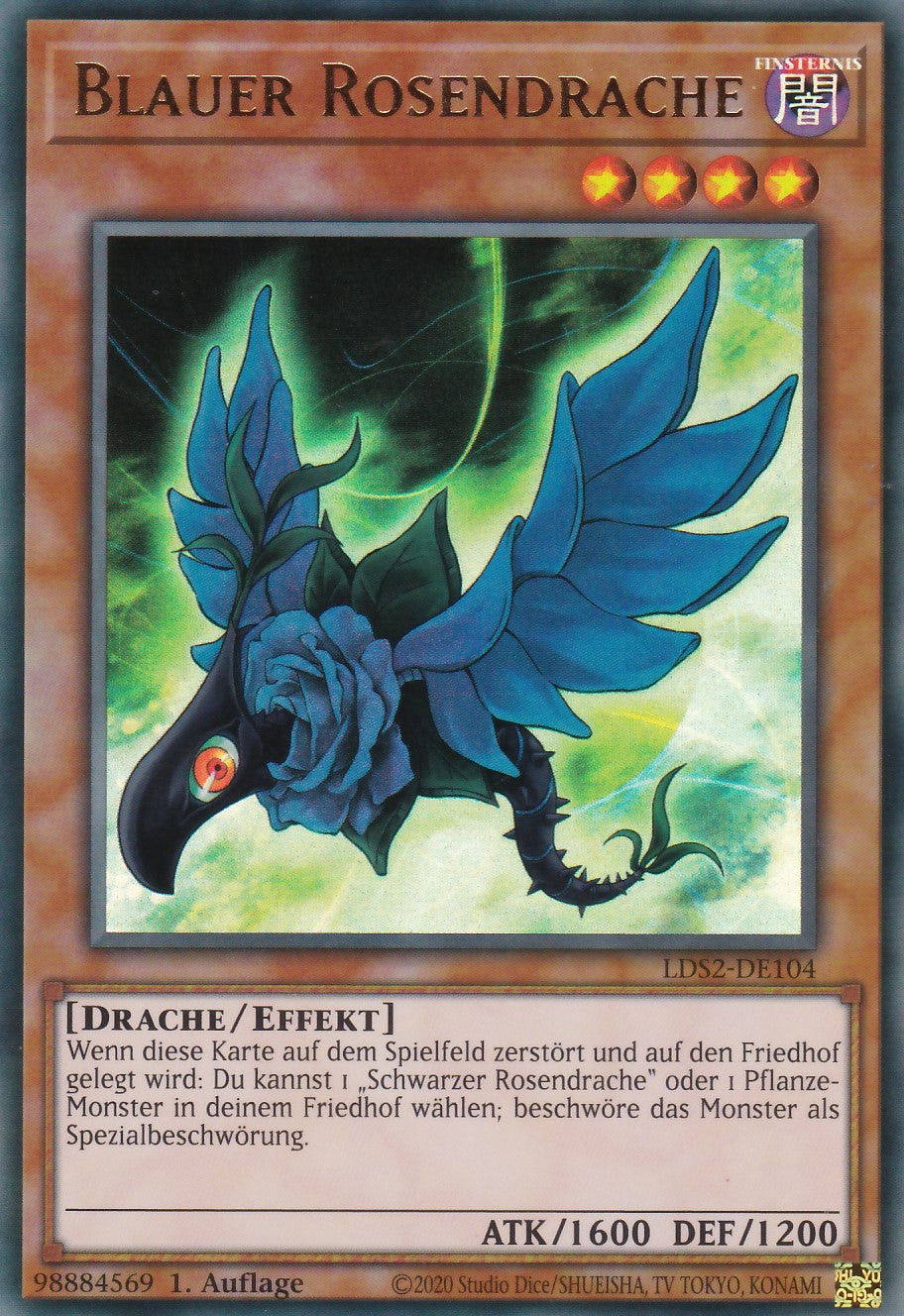 Blauer Rosendrache - LDS2-DE104 - Ultra Rare - Deutsch - 1. Auflage - Legendary Duelists: Season 2