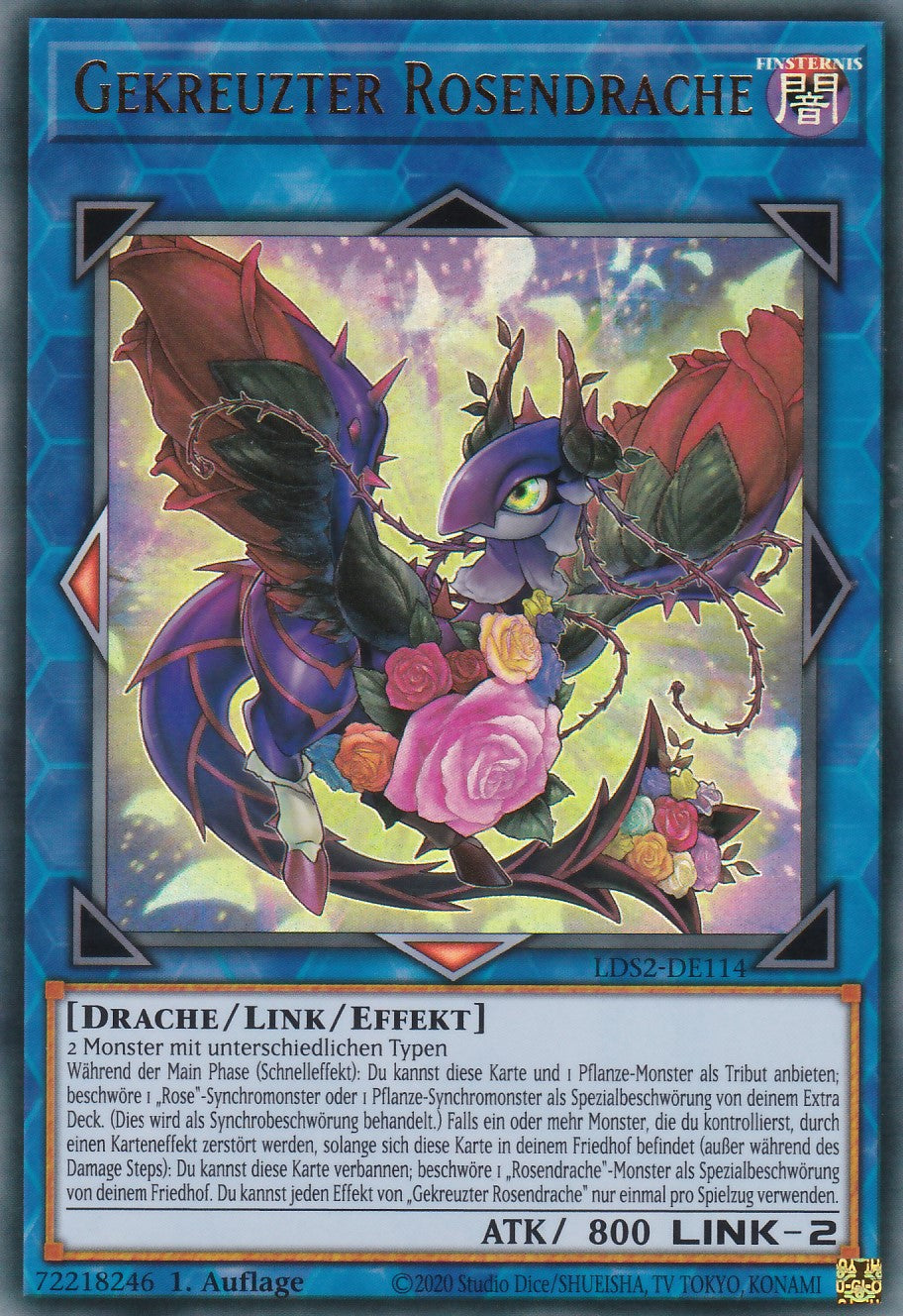 Gekreuzter Rosendrache - LDS2-DE114 - Ultra Rare - Deutsch - 1. Auflage - Legendary Duelists: Season 2