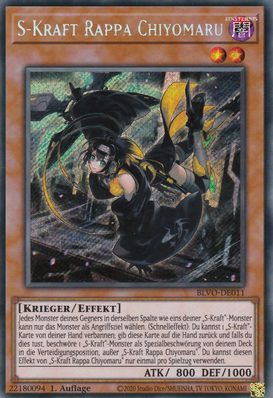 S-Kraft Rappa Chiyomaru - BLVO-DE011 - Secret Rare - Deutsch - 1. Auflage - Blazing Vortex