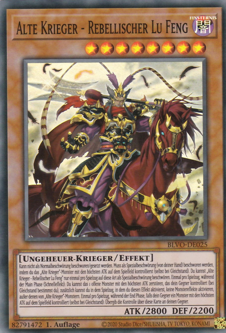 Alte Krieger - Rebellischer Lu Feng - BLVO-DE025 - Super Rare - Deutsch - 1. Auflage - Blazing Vortex