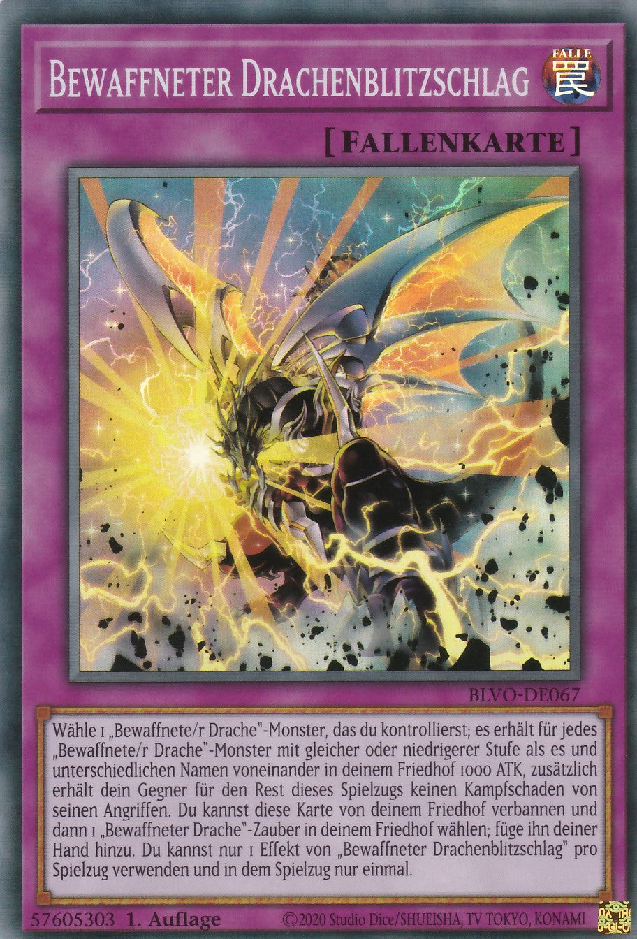 Bewaffneter Drachenblitzschlag - BLVO-DE067 - Super Rare - Deutsch - 1. Auflage - Blazing Vortex