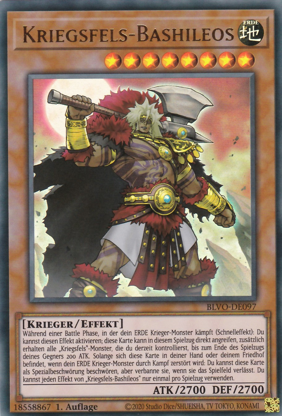 Kriegsfels-Bashileos - BLVO-DE097 - Ultra Rare - Deutsch - 1. Auflage - Blazing Vortex