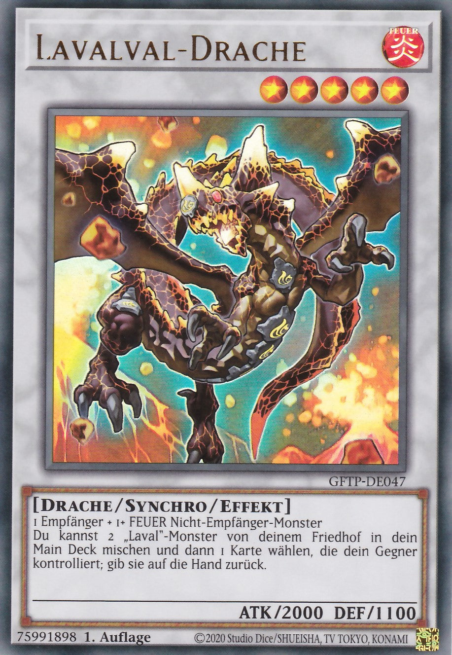 Lavalval-Drache - GFTP-DE047 - Ultra Rare - Deutsch - 1. Auflage - Ghosts From the Past