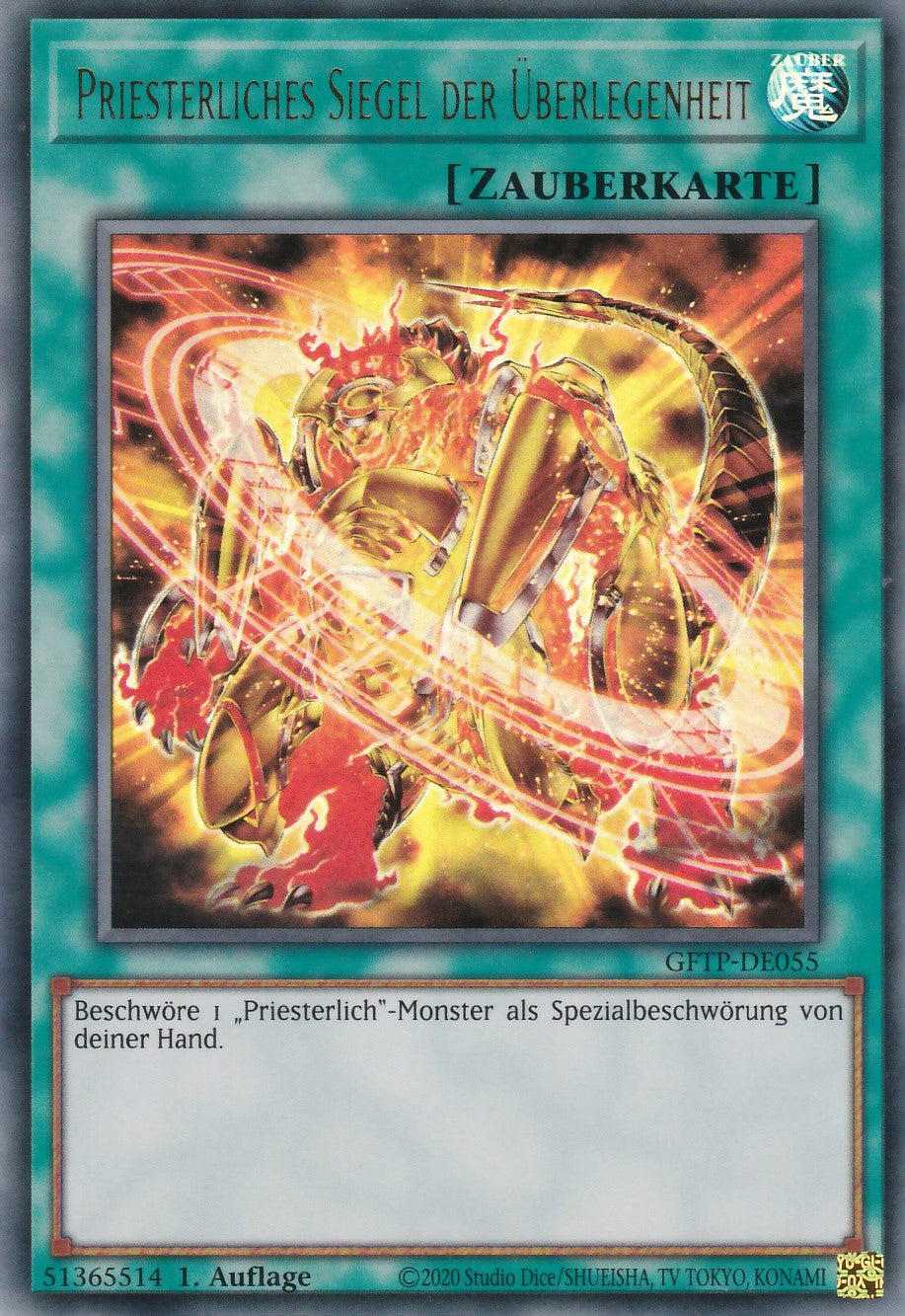Priesterliches Siegel der Überlegenheit - GFTP-DE055 - Ultra Rare - Deutsch - 1. Auflage - Ghosts From the Past