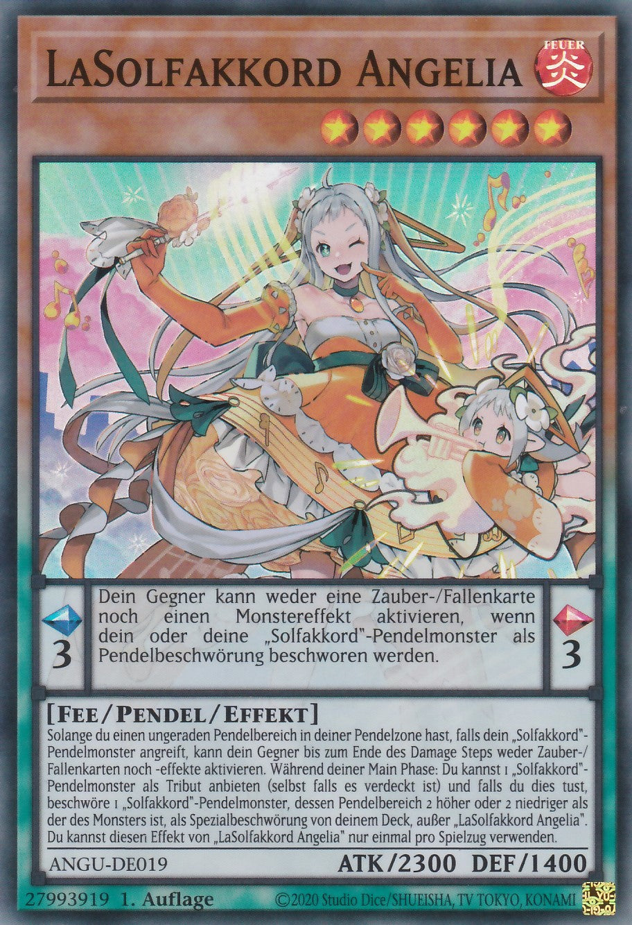 LaSolfakkord Angelia - ANGU-DE019 - Super Rare - Deutsch - 1. Auflage - Ancient Guardians
