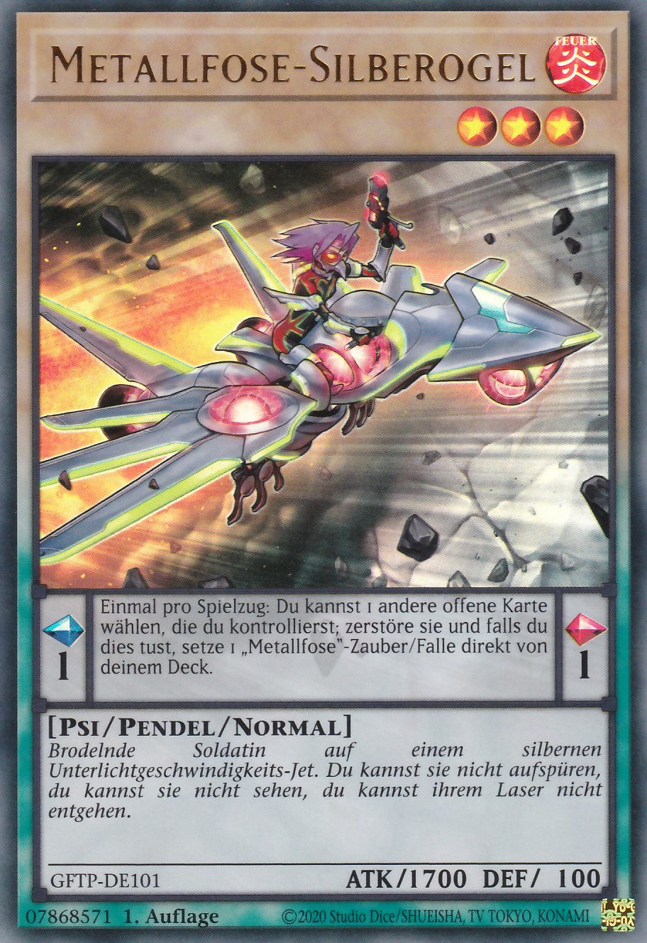 Metallfose-Silberogel - GFTP-DE101 - Ultra Rare - Deutsch - 1. Auflage - Ghosts From the Past