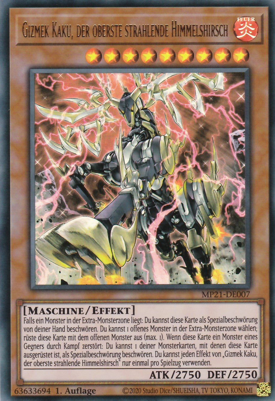 Gizmek Kaku, der oberste strahlende Himmelshirsch - MP21-DE007 - Ultra Rare - Deutsch - 1. Auflage - 2021 Tin of Ancient Battles