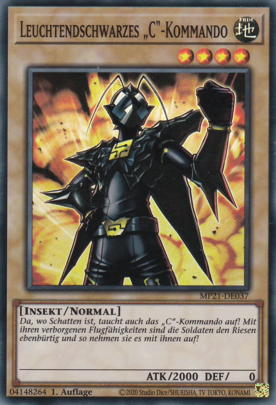 Leuchtendschwarzes „C“-Kommando - MP21-DE037 - Super Rare - Deutsch - 1. Auflage - 2021 Tin of Ancient Battles