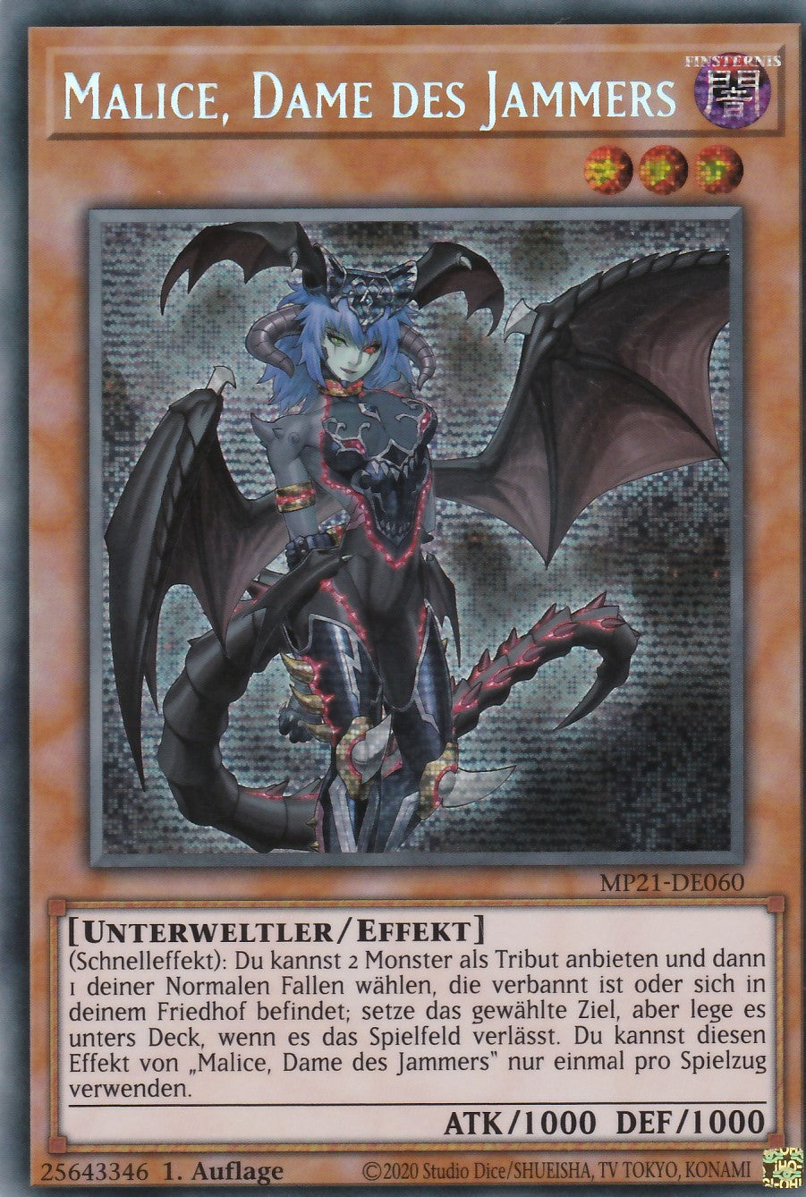 Malice, Dame des Jammers - MP21-DE060 - Secret Rare - Deutsch - 1. Auflage - 2021 Tin of Ancient Battles