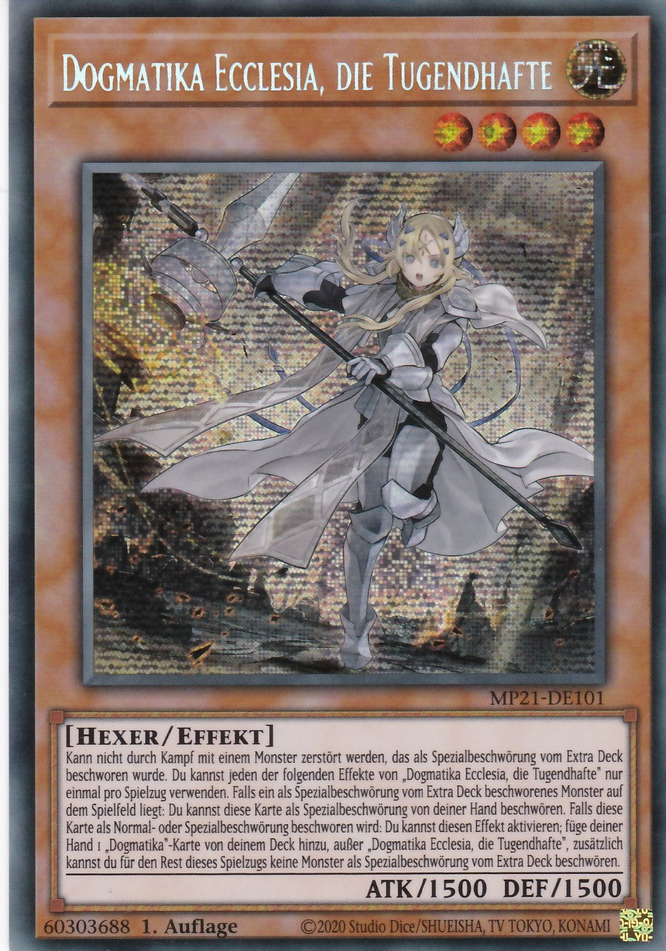Dogmatika Ecclesia, die Tugendhafte - MP21-DE101 - Secret Rare - Deutsch - 1. Auflage - 2021 Tin of Ancient Battles