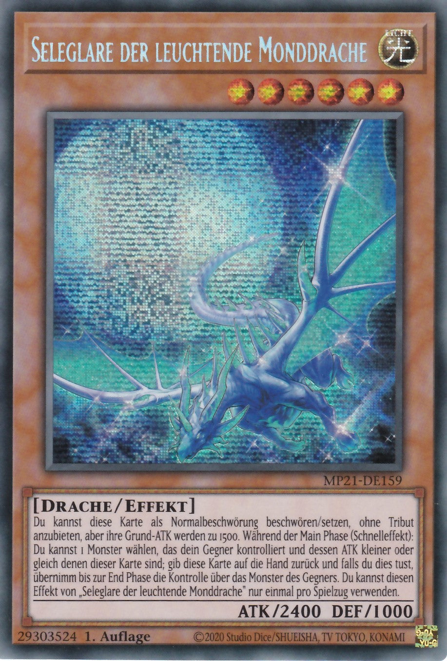 Seleglare der leuchtende Monddrache - MP21-DE159 - Secret Rare - Deutsch - 1. Auflage - 2021 Tin of Ancient Battles