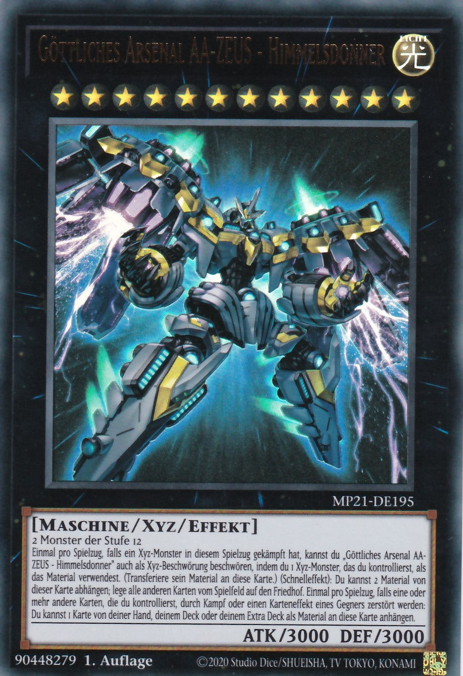 Göttliches Arsenal AA-ZEUS - Himmelsdonner - MP21-DE195 - Ultra Rare - Deutsch - 1. Auflage - 2021 Tin of Ancient Battles