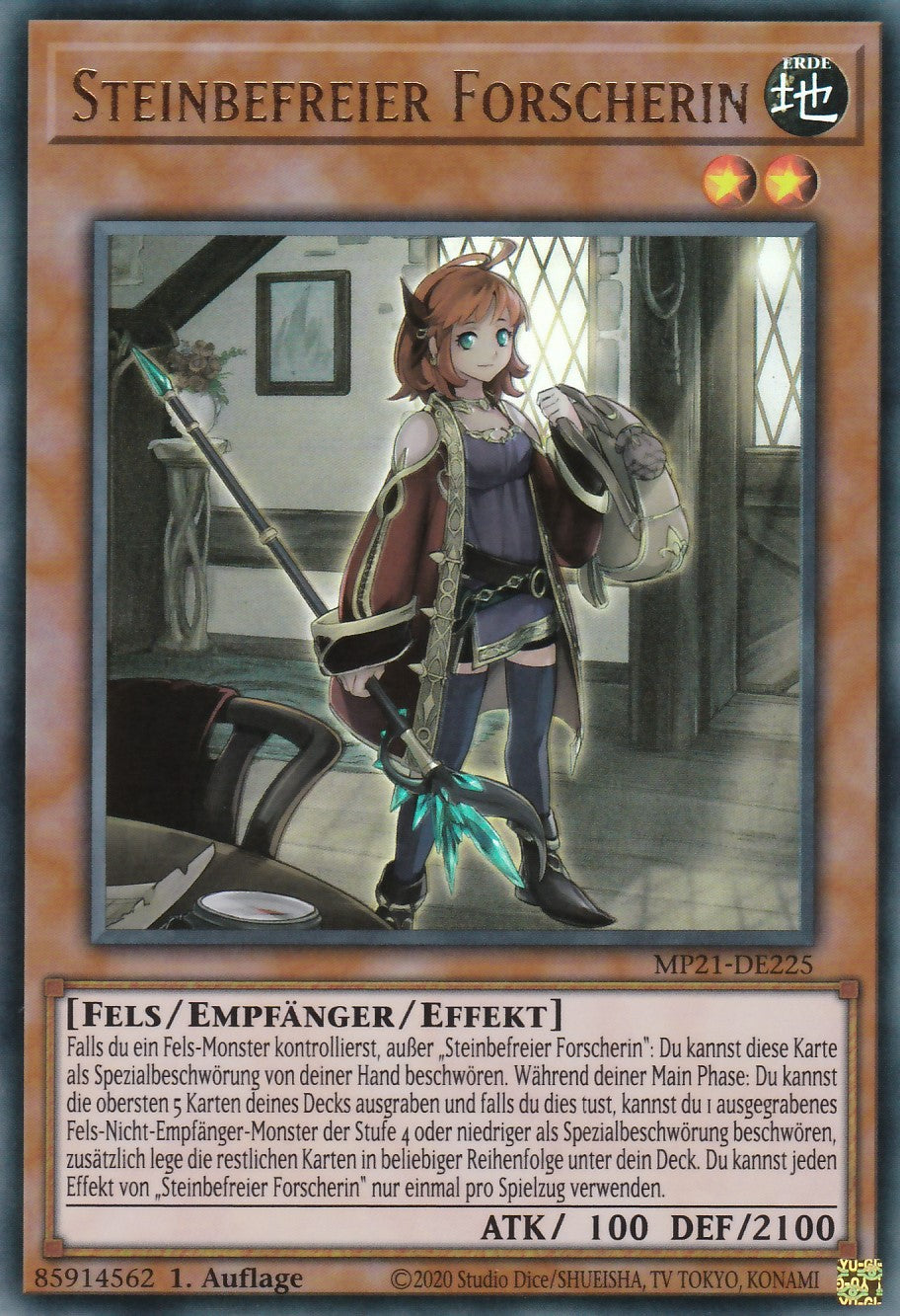 Steinbefreier Forscherin - MP21-DE225 - Ultra Rare - Deutsch - 1. Auflage - 2021 Tin of Ancient Battles