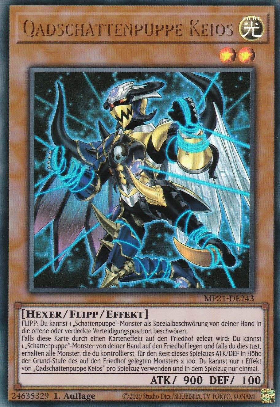 Qadschattenpuppe Keios - MP21-DE243 - Ultra Rare - Deutsch - 1. Auflage - 2021 Tin of Ancient Battles