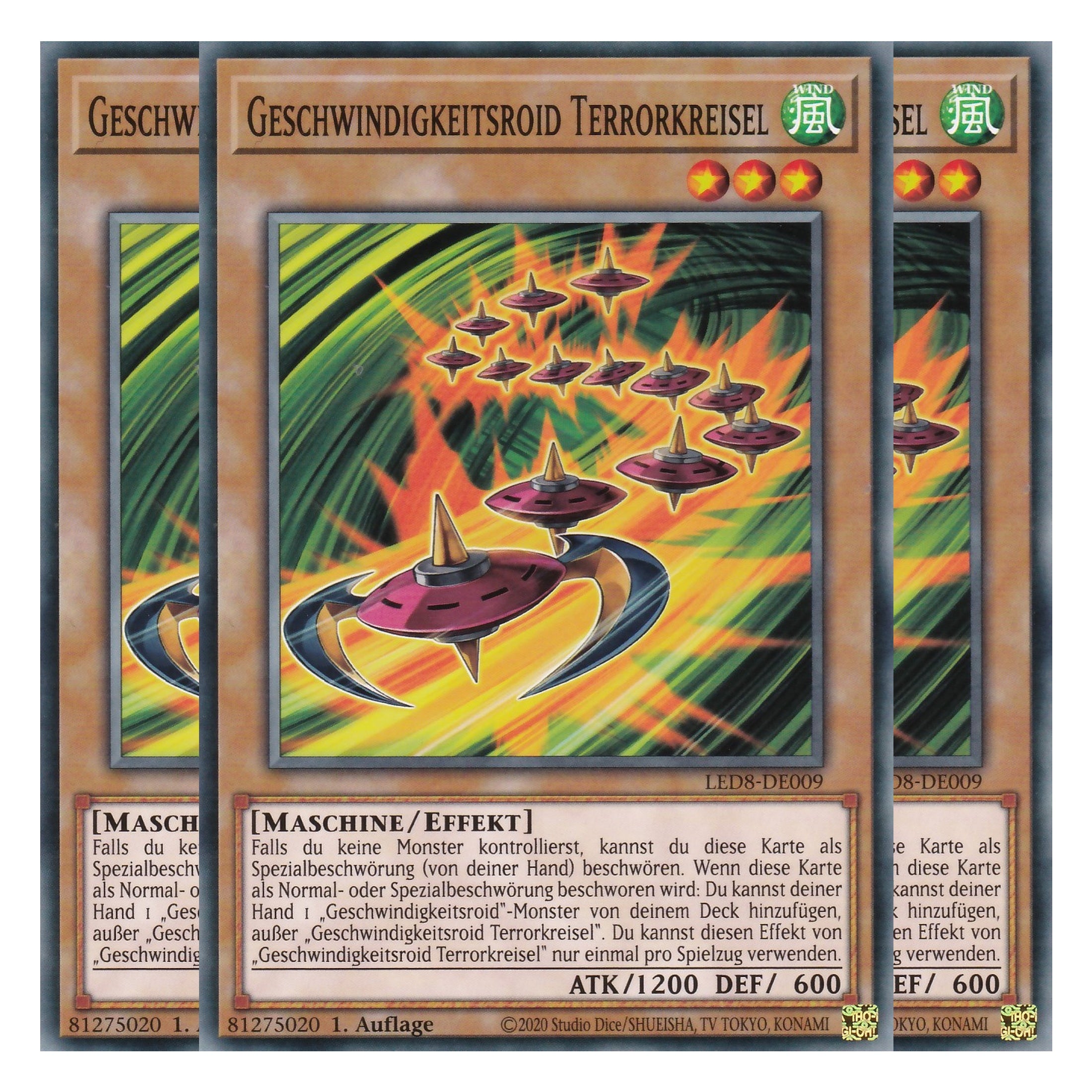 Geschwindigkeitsroid Terrorkreisel - LED8-DE009 - Common - Deutsch - 1. Auflage - Legendary Duelists: Synchro Storm - Playset (3 Kopien)