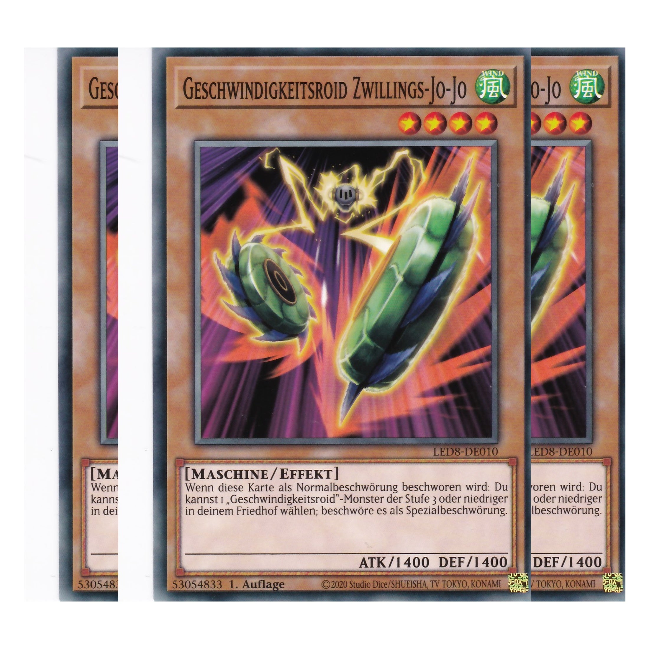Geschwindigkeitsroid Zwillings-Jo-Jo - LED8-DE010 - Common - Deutsch - 1. Auflage - Legendary Duelists: Synchro Storm - Playset (3 Kopien)